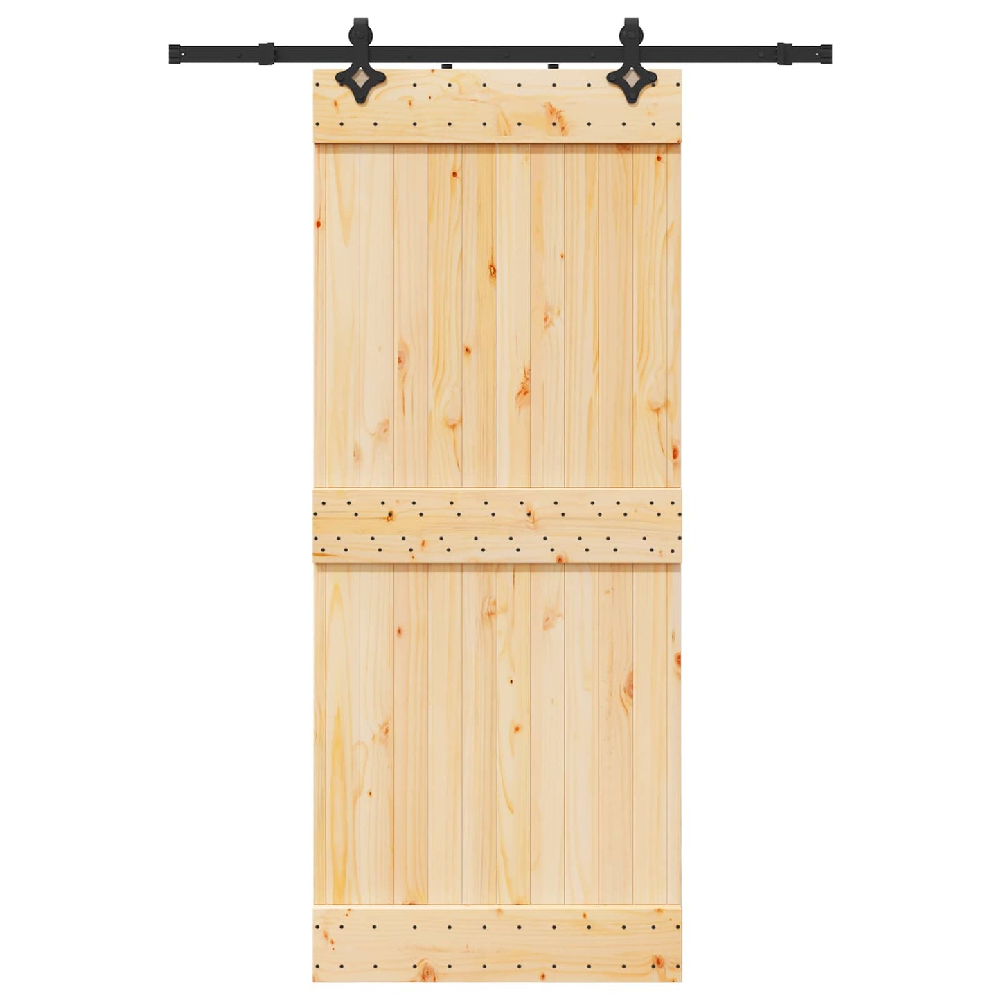 Skyvedør NARVIK Naturlig og svart 85 x 210 cm (152,5 cm)