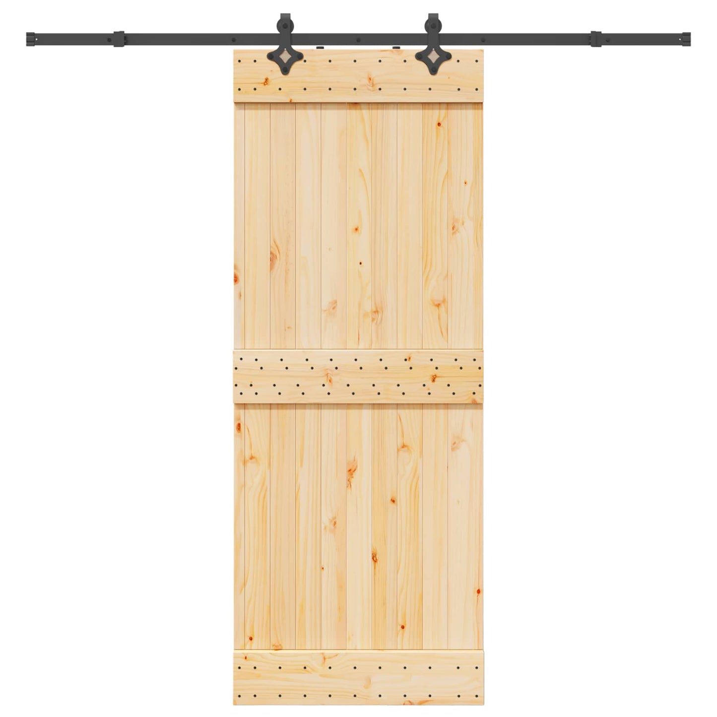 Skyvedør NARVIK Naturlig og svart 80 x 210 cm (213,5 cm)