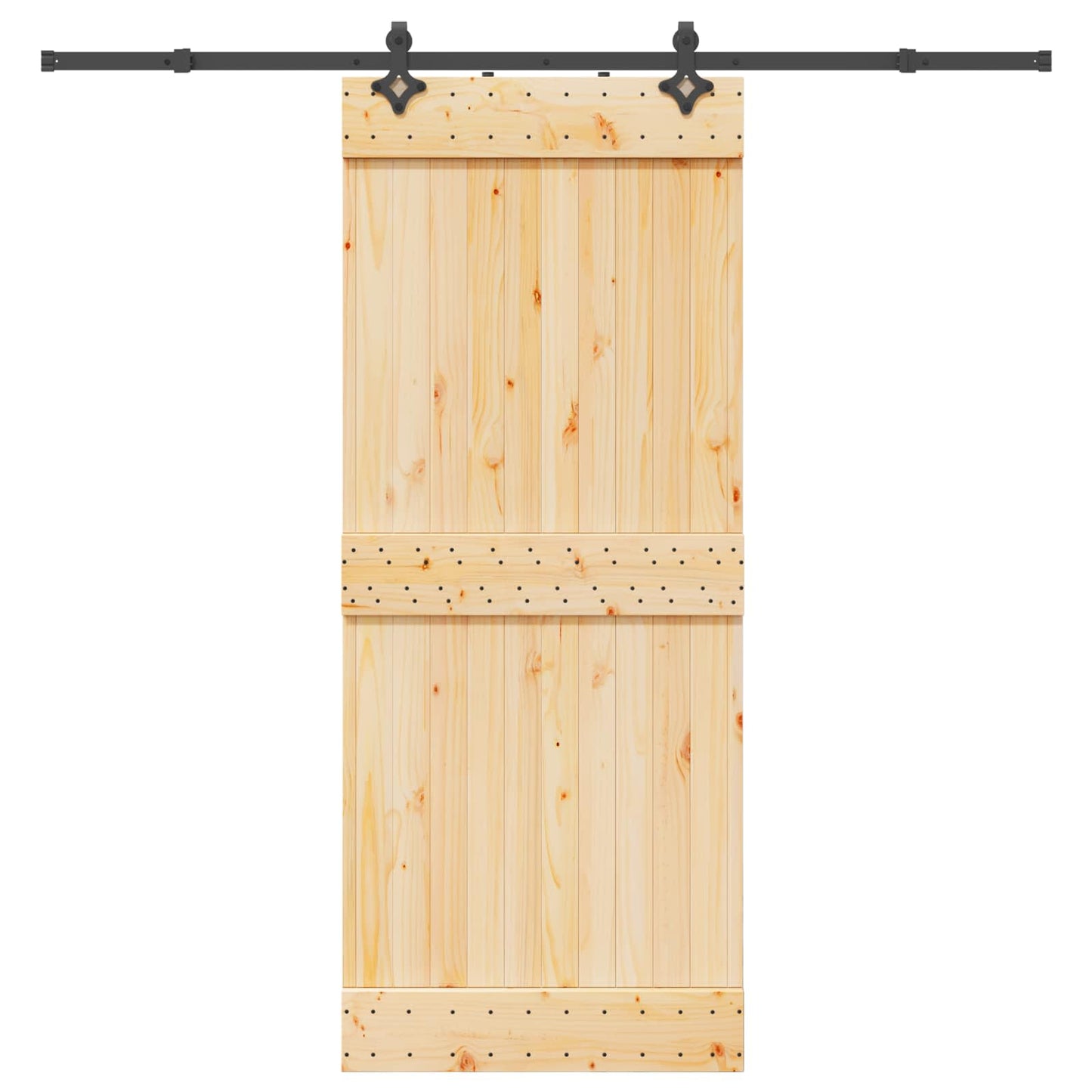 Skyvedør NARVIK Naturlig og svart 85 x 210 cm (213,5 cm)