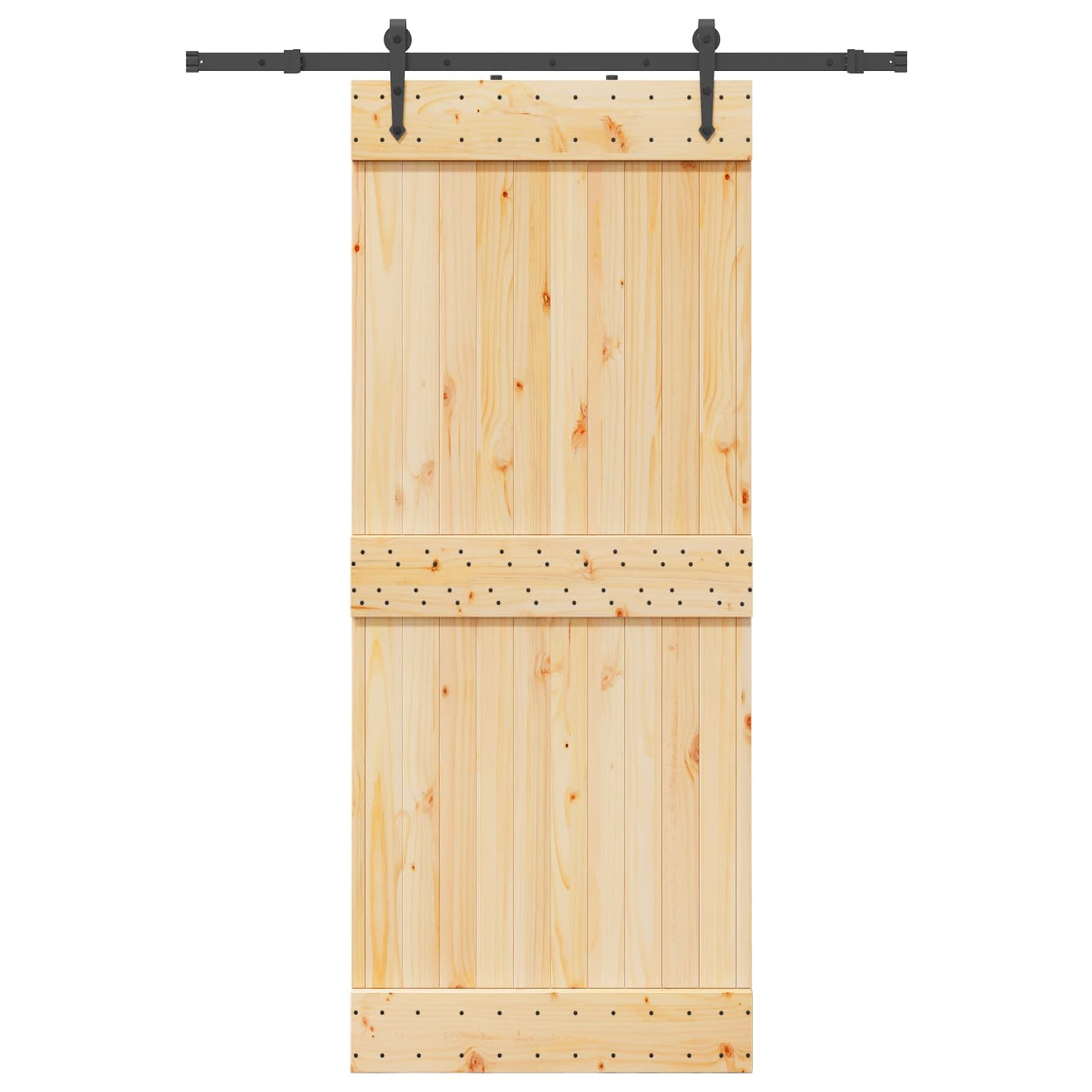 Skyvedør NARVIK Naturlig og svart 85 x 210 cm (152,5 cm)