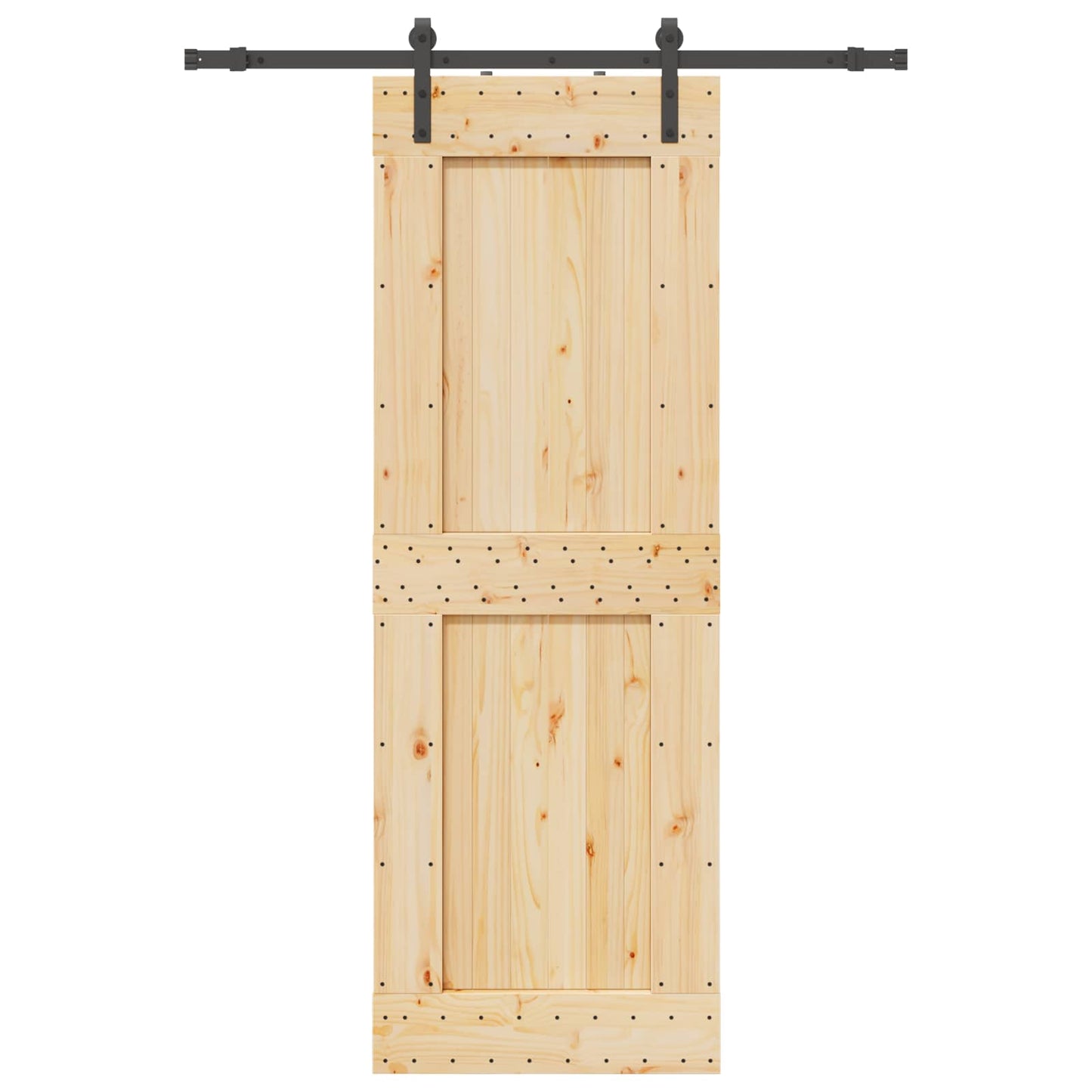 Skyvedør NARVIK Naturlig og svart 80 x 210 cm (152,5 cm)