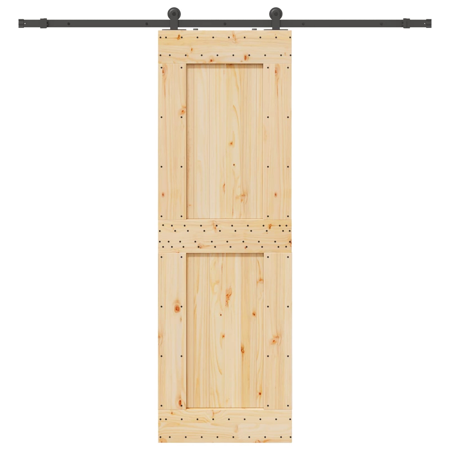 Skyvedør NARVIK Naturlig og svart 70 x 210 cm (213,5 cm)