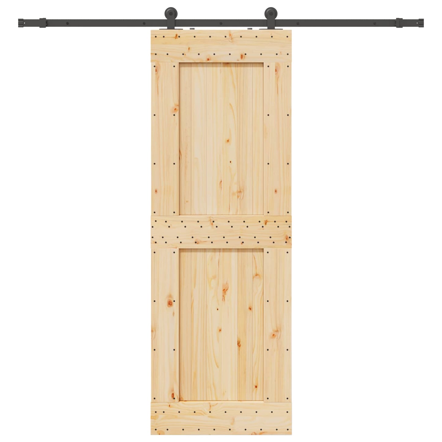 Skyvedør NARVIK Naturlig og svart 80 x 210 cm (213,5 cm)