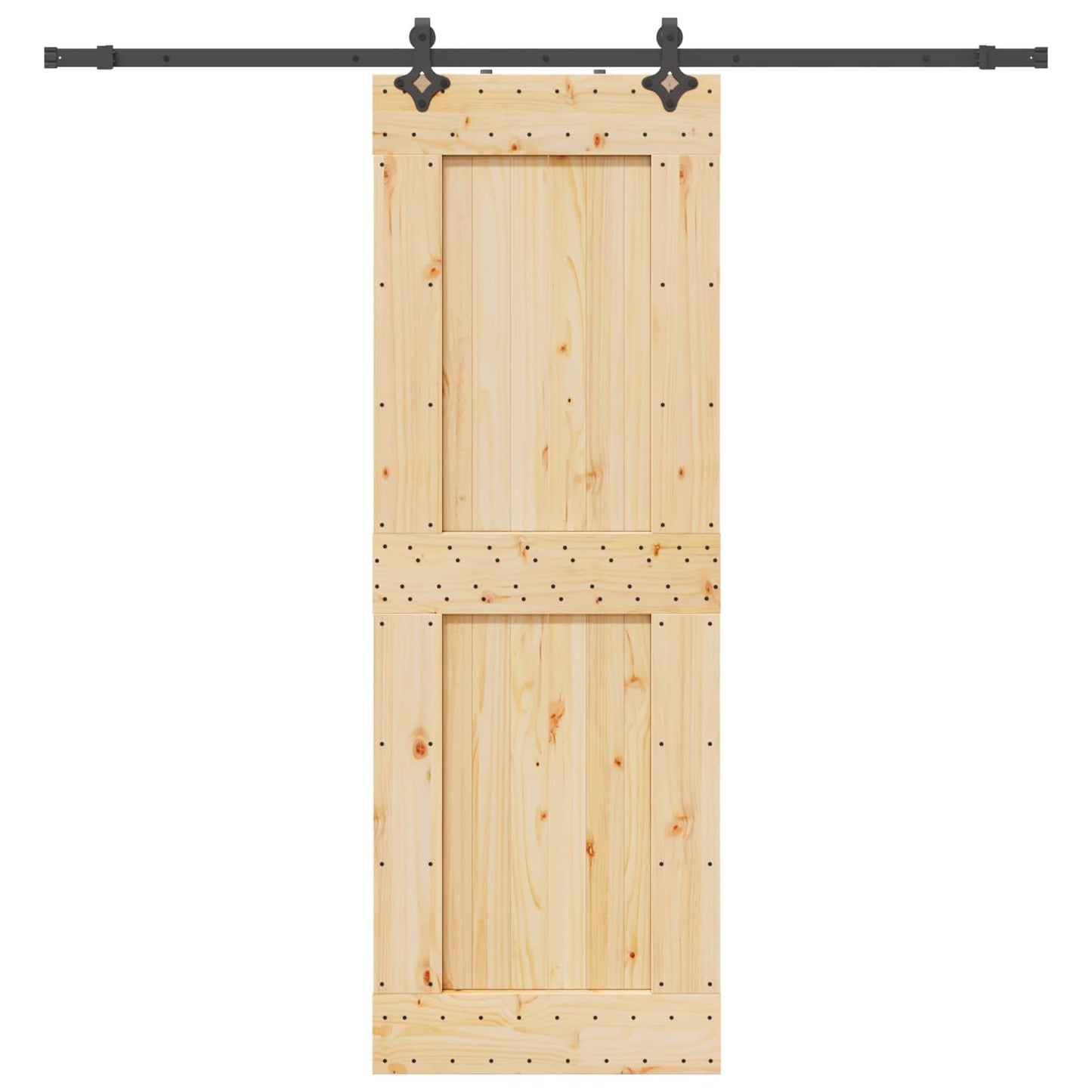 Skyvedør NARVIK Naturlig og svart 80 x 210 cm (213,5 cm)