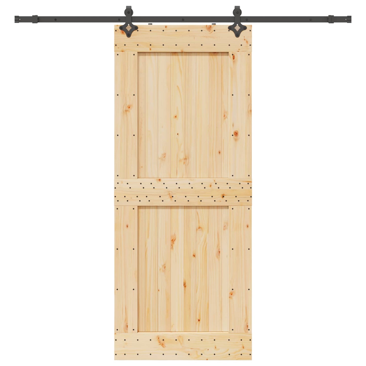 Skyvedør NARVIK Naturlig og svart 95 x 210 cm (213,5 cm)
