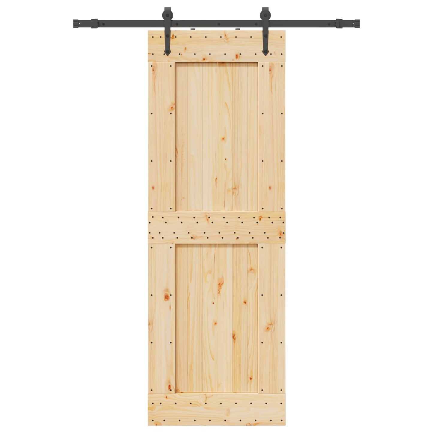 Skyvedør NARVIK Naturlig og svart 80 x 210 cm (152,5 cm)