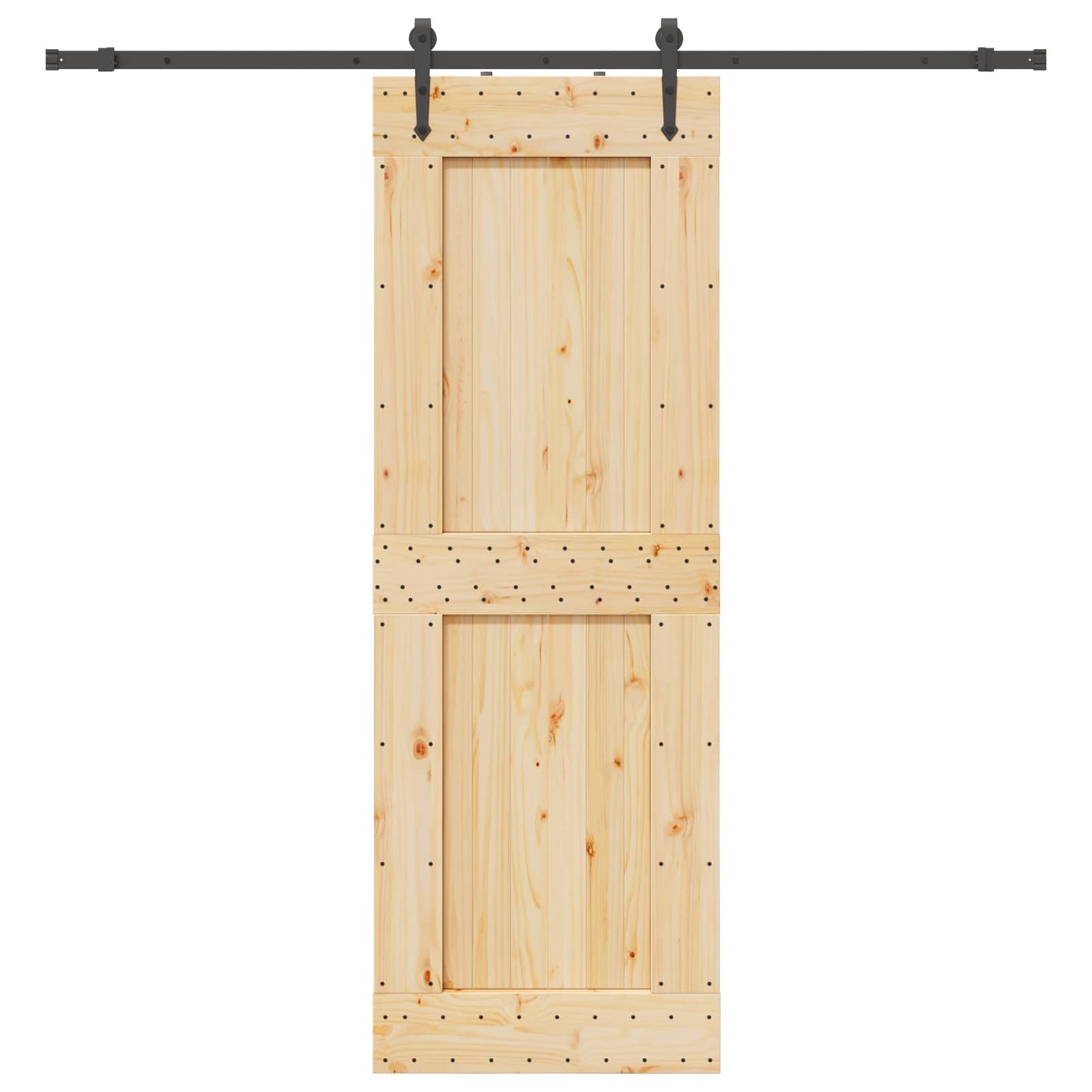 Skyvedør NARVIK Naturlig og svart 80 x 210 cm (213,5 cm)