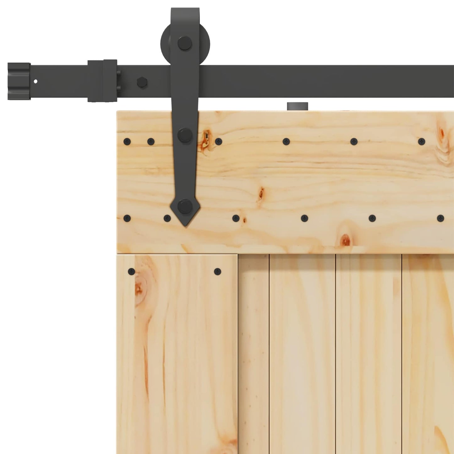 Skyvedør NARVIK Naturlig og svart 85 x 210 cm (213,5 cm)