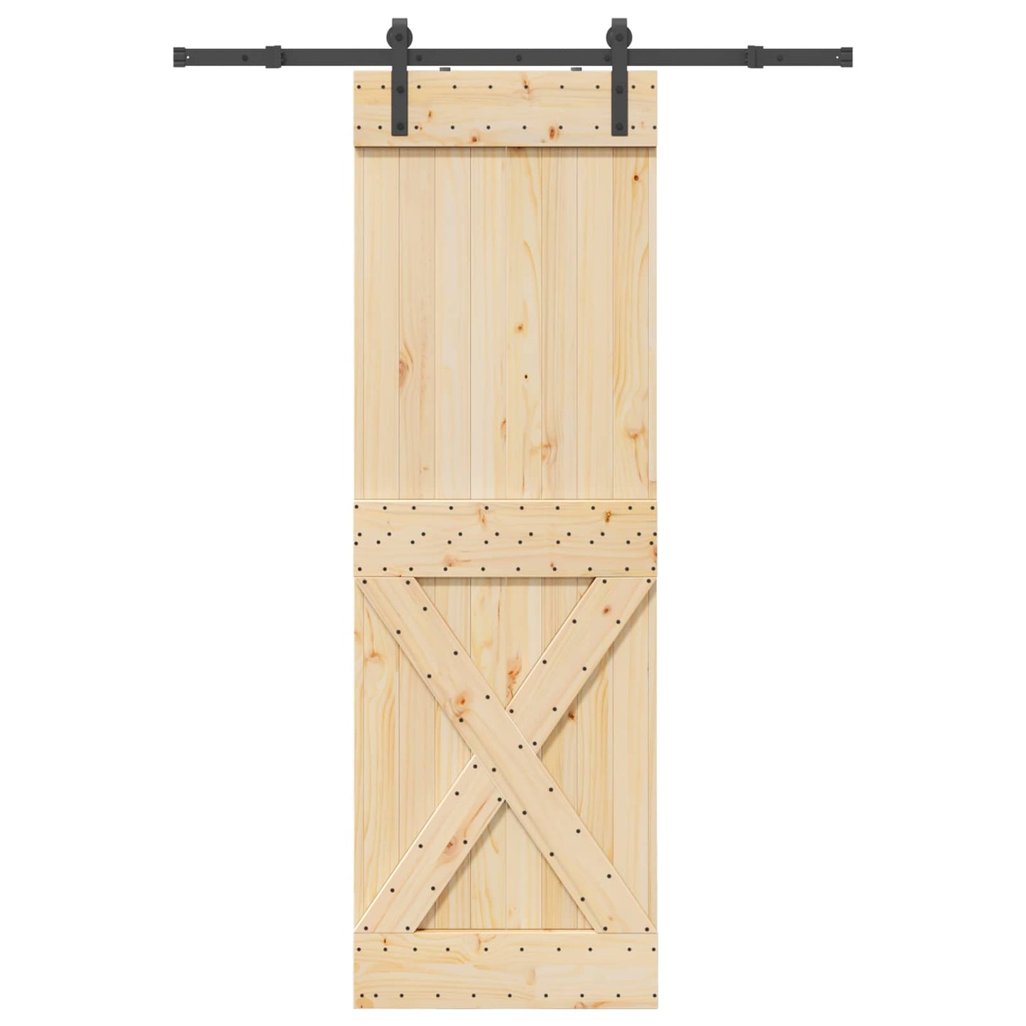 Skyvedør NARVIK Naturlig og svart 70 x 210 cm (152,5 cm)