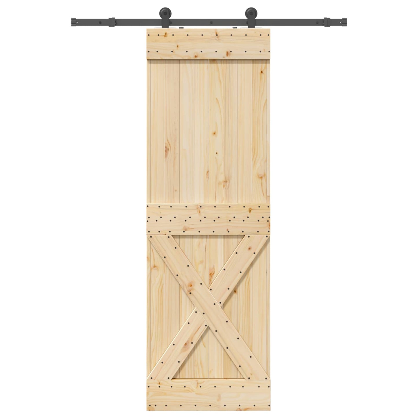 Skyvedør NARVIK Naturlig og svart 70 x 210 cm (152,5 cm)