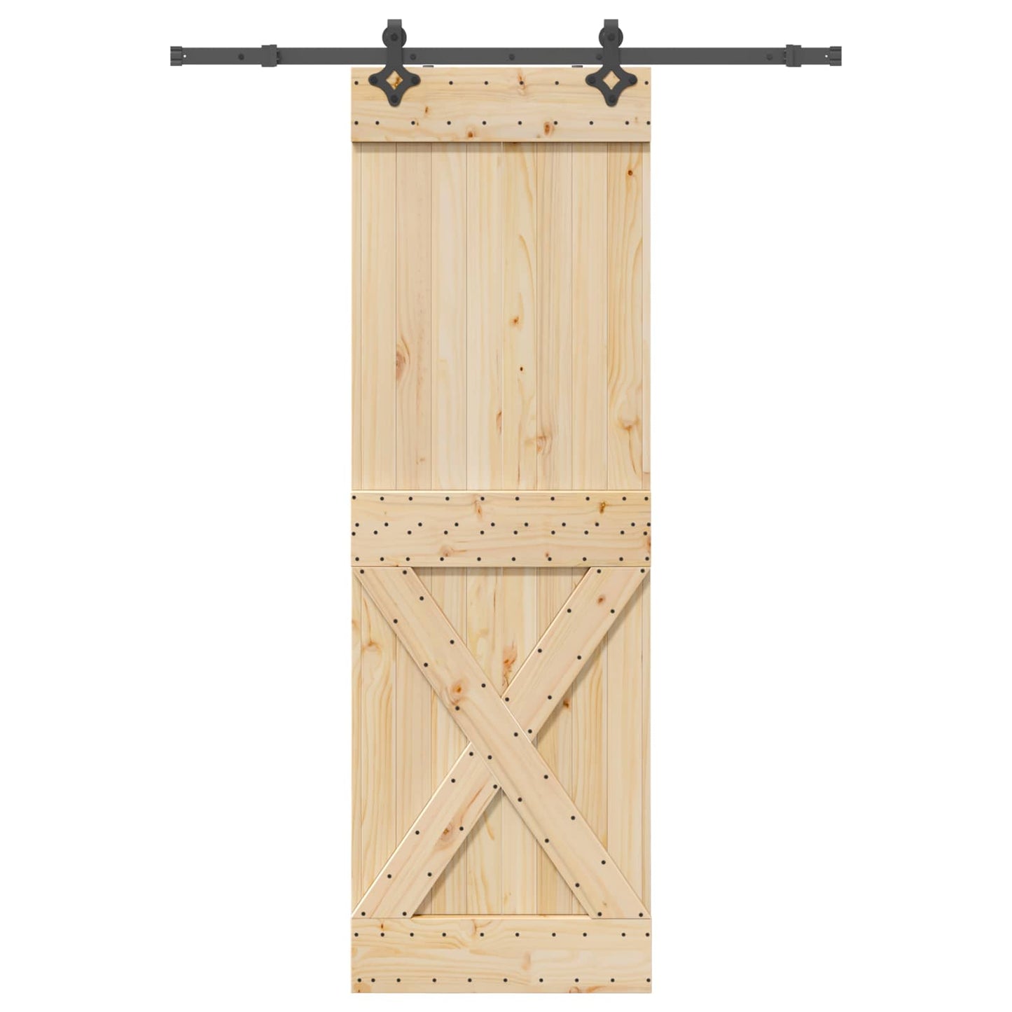 Skyvedør NARVIK Naturlig og svart 70 x 210 cm (152,5 cm)