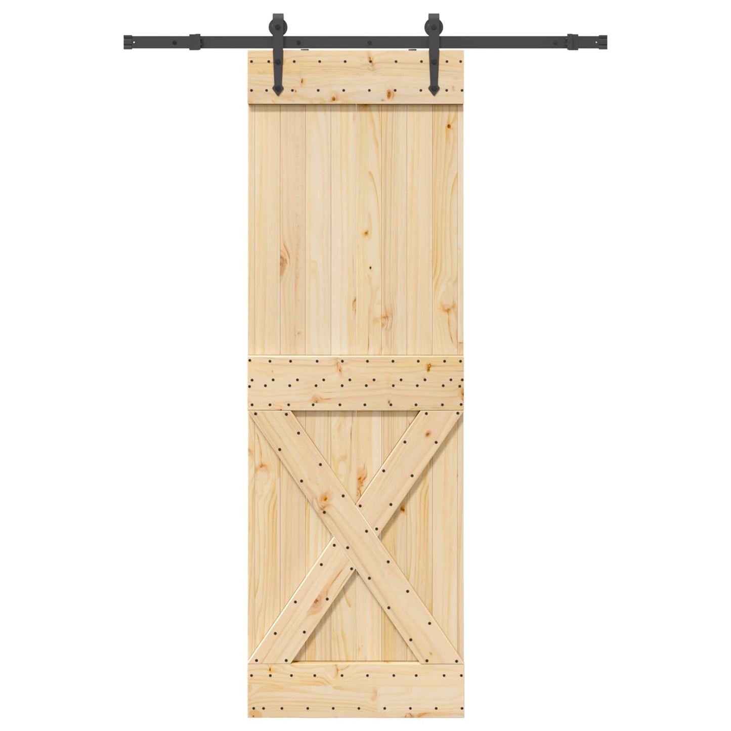 Skyvedør NARVIK Naturlig og svart 70 x 210 cm (152,5 cm)