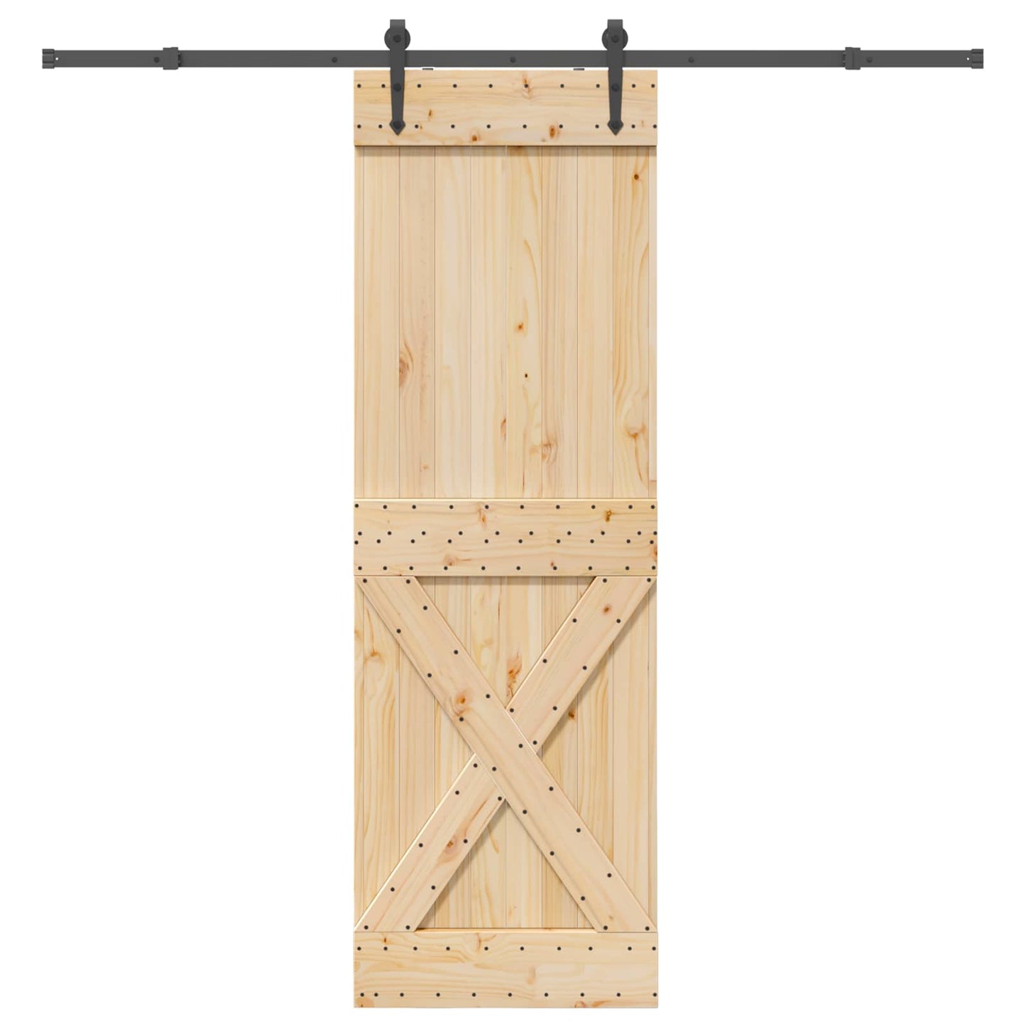 Skyvedør NARVIK Naturlig og svart 70 x 210 cm (213,5 cm)