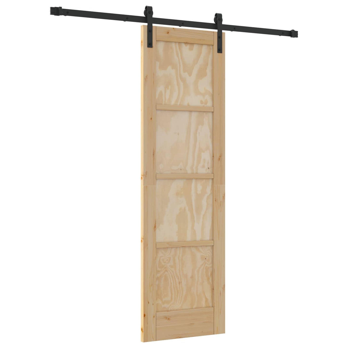 Skyvedør Naturlig og svart 61 x 198,5 cm Heltre furu
