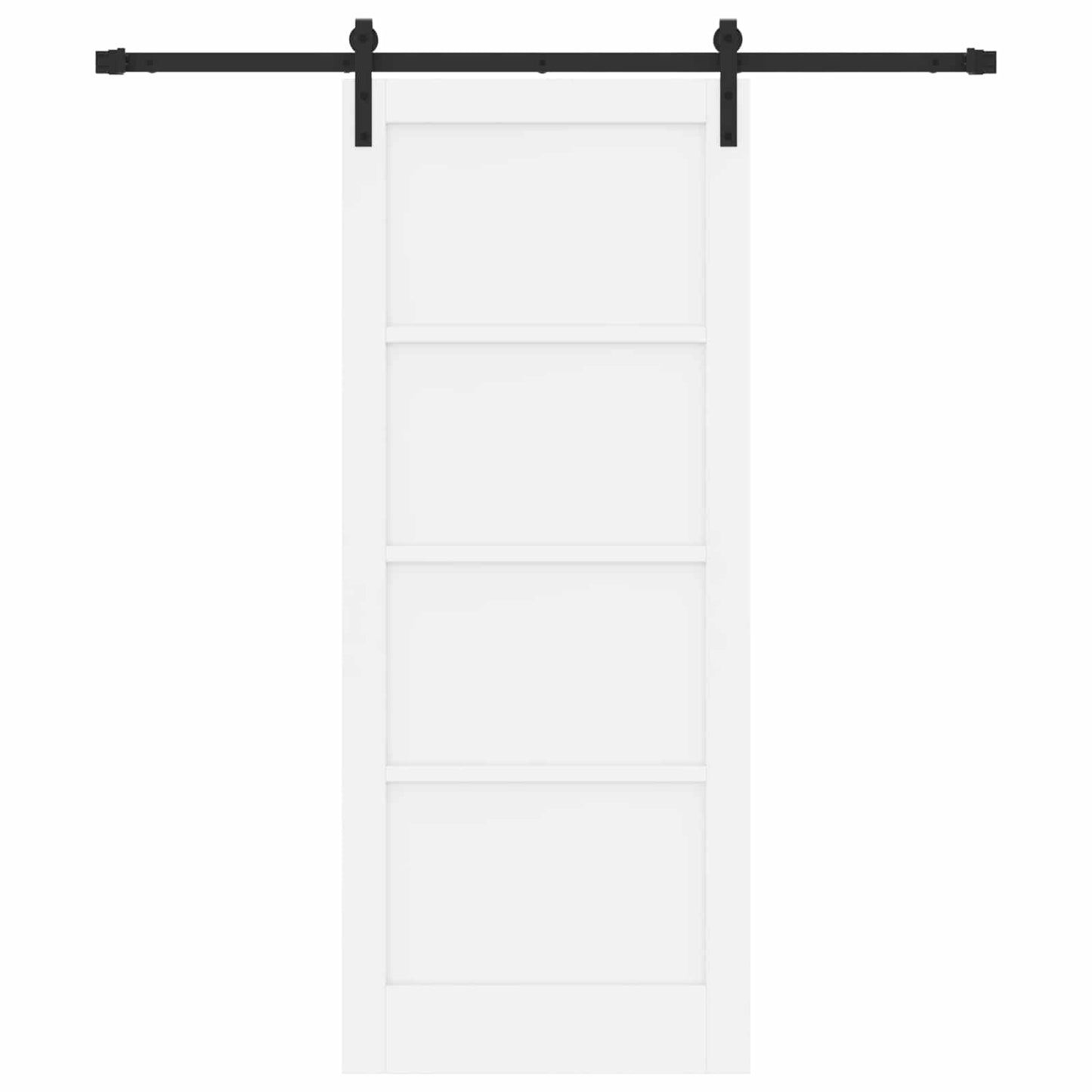 Skyvedør Hvit og svart 83 x 202 cm Heltre furu