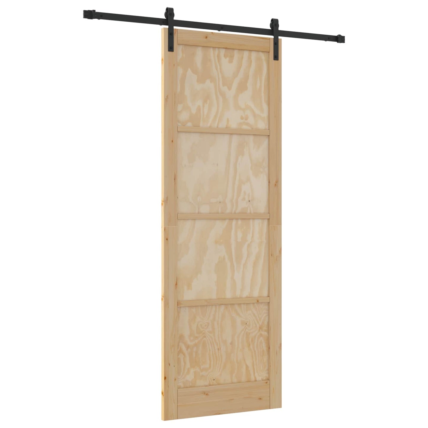 Skyvedør Naturlig og svart 83 x 232 cm Heltre furu