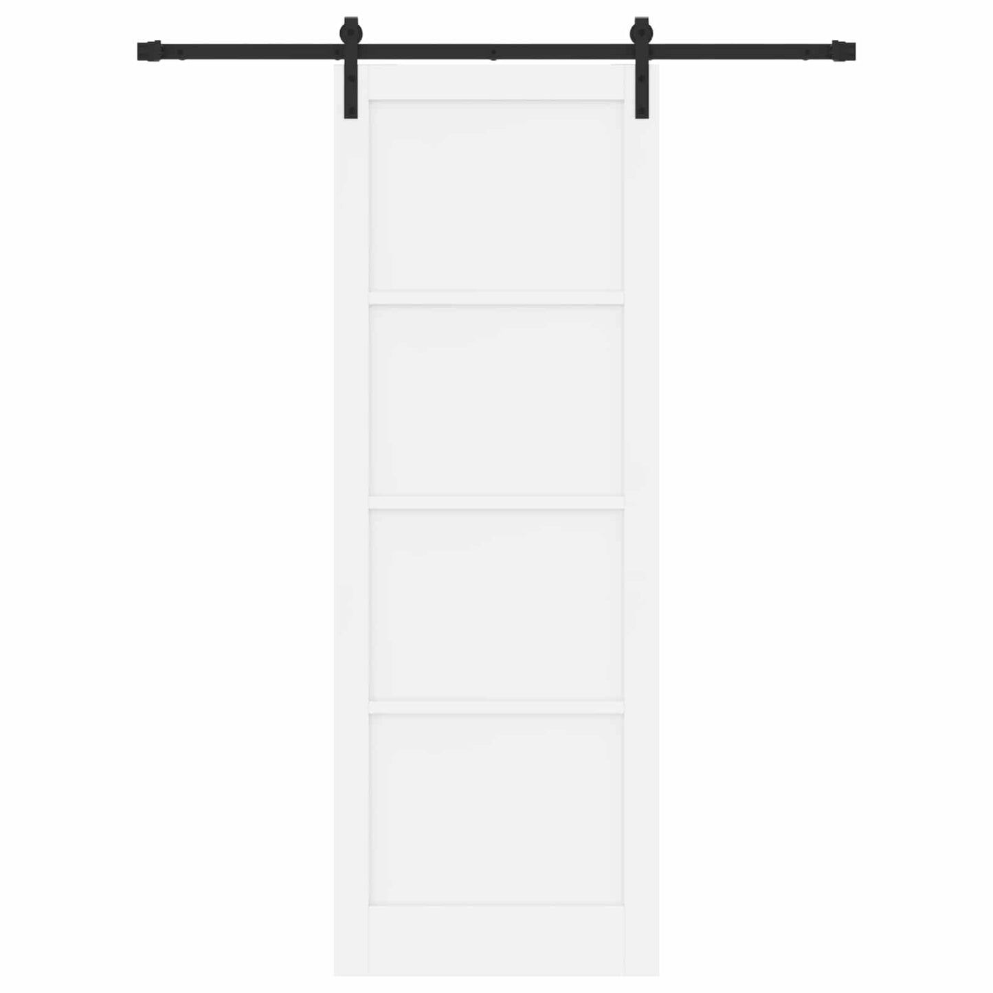 Skyvedør Hvit og svart 83 x 232 cm Heltre furu