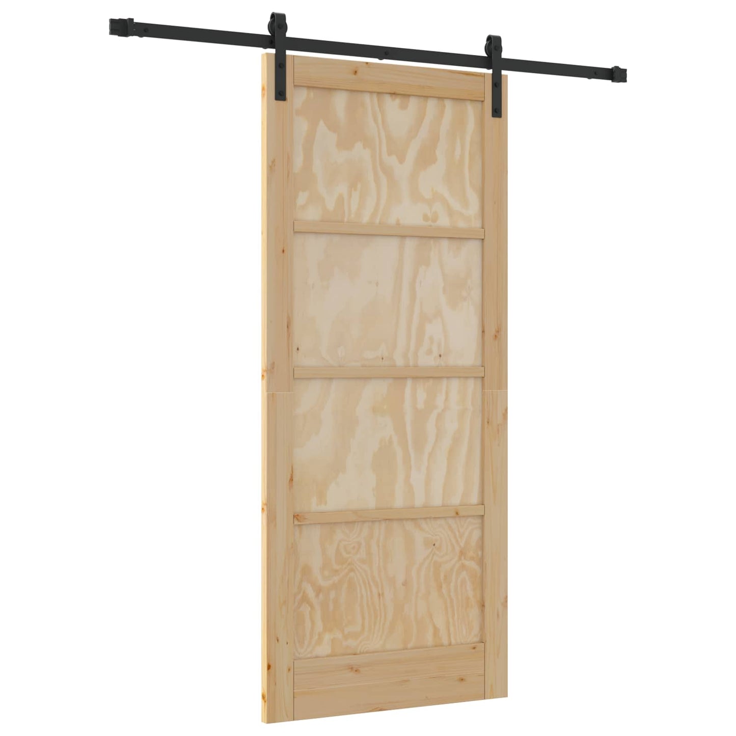 Skyvedør Naturlig og svart 86 x 198,5 cm Heltre furu
