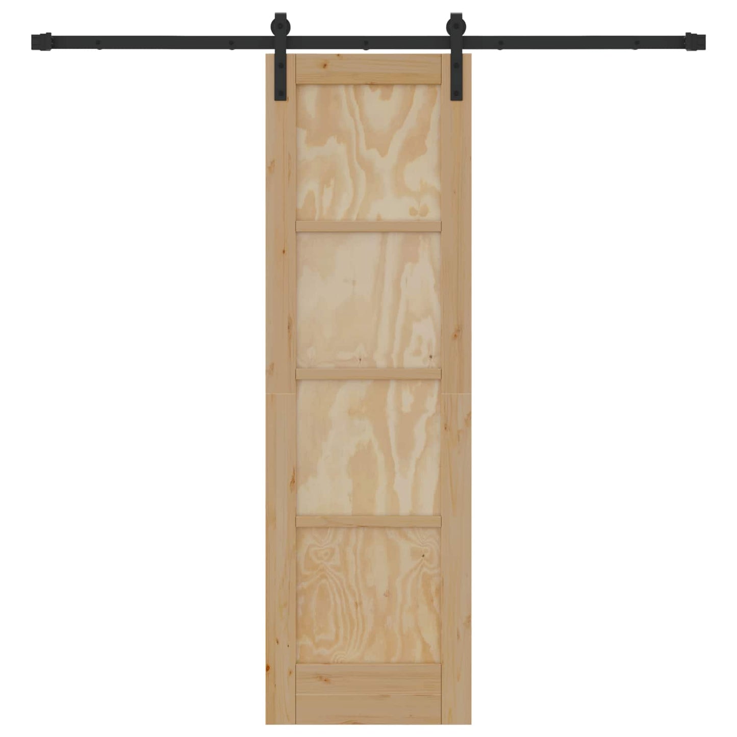 Skyvedør Naturlig og svart 61 x 198,5 cm Heltre furu