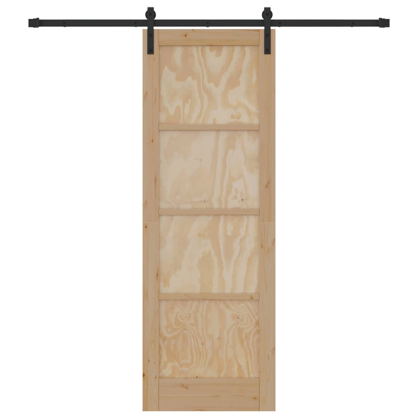 Skyvedør Naturlig og svart 73,5 x 211 cm Heltre furu