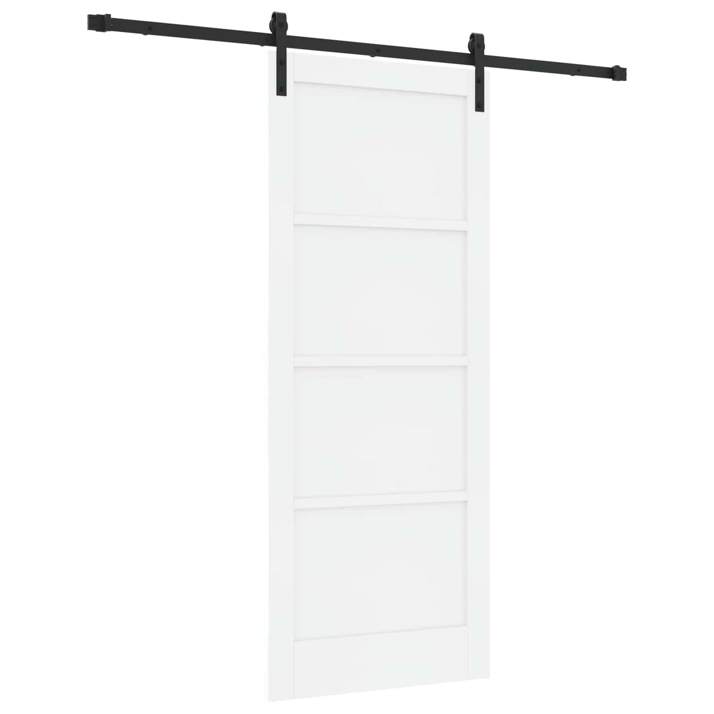 Skyvedør Hvit og svart 83 x 202 cm Heltre furu