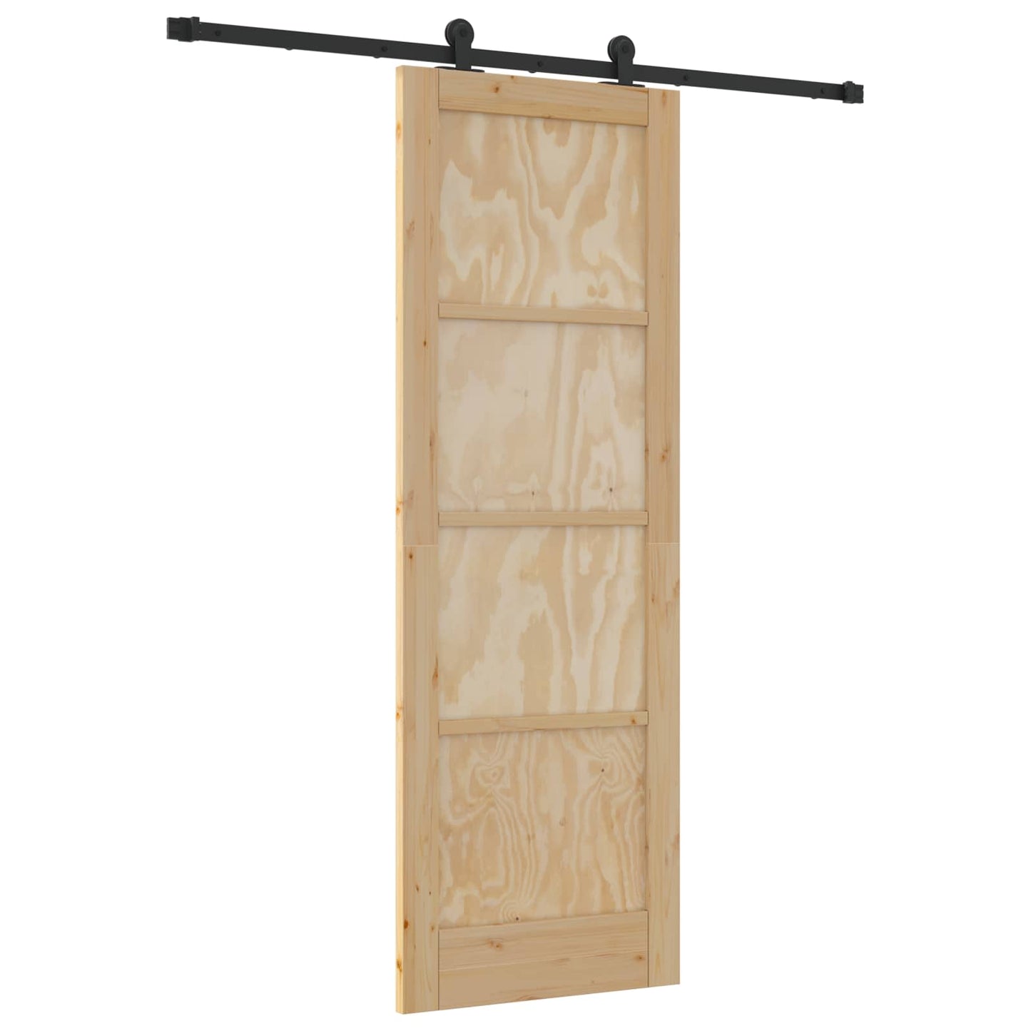 Skyvedør Naturlig og svart 73,5 x 211 cm Heltre furu