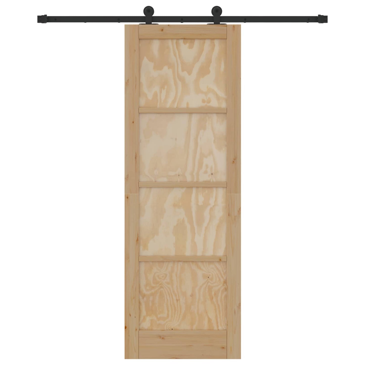 Skyvedør Naturlig og svart 73,5 x 211 cm Heltre furu