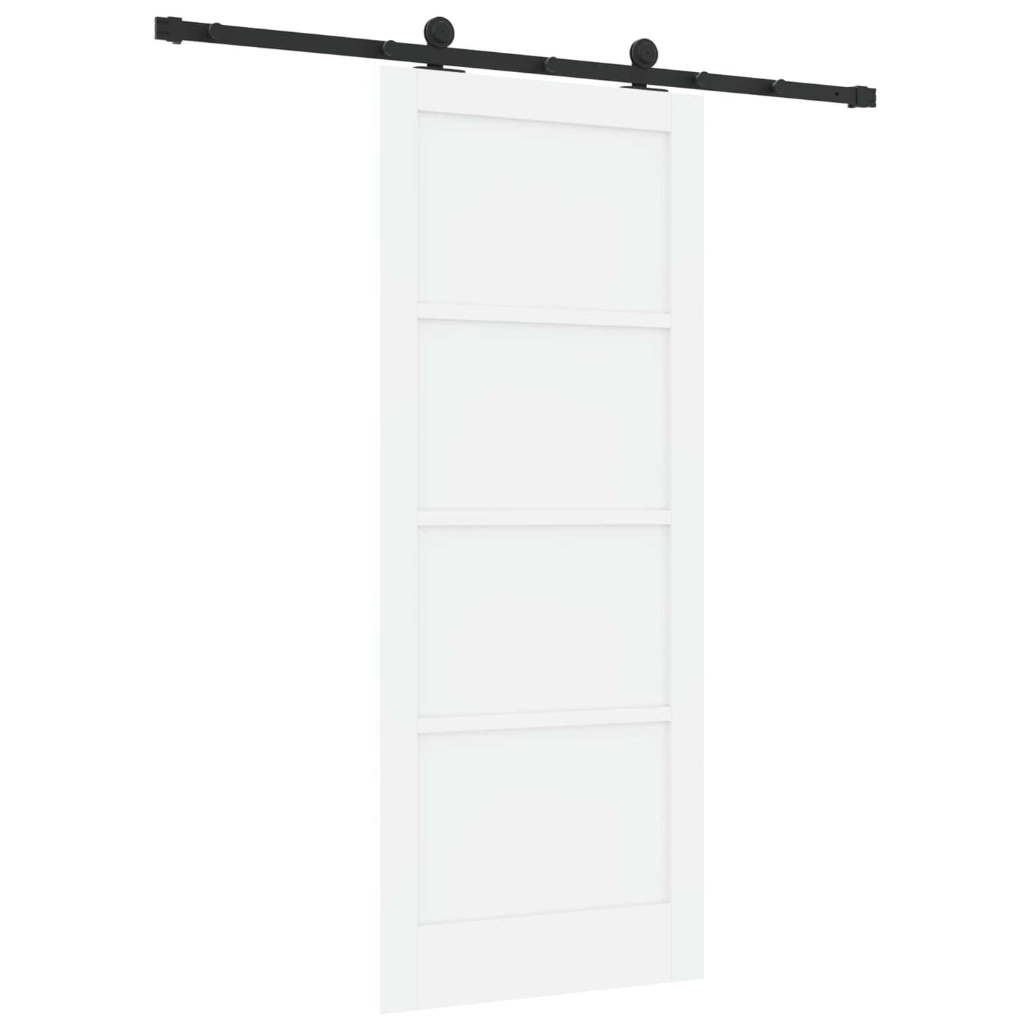 Skyvedør Hvit og svart 83 x 202 cm Heltre furu