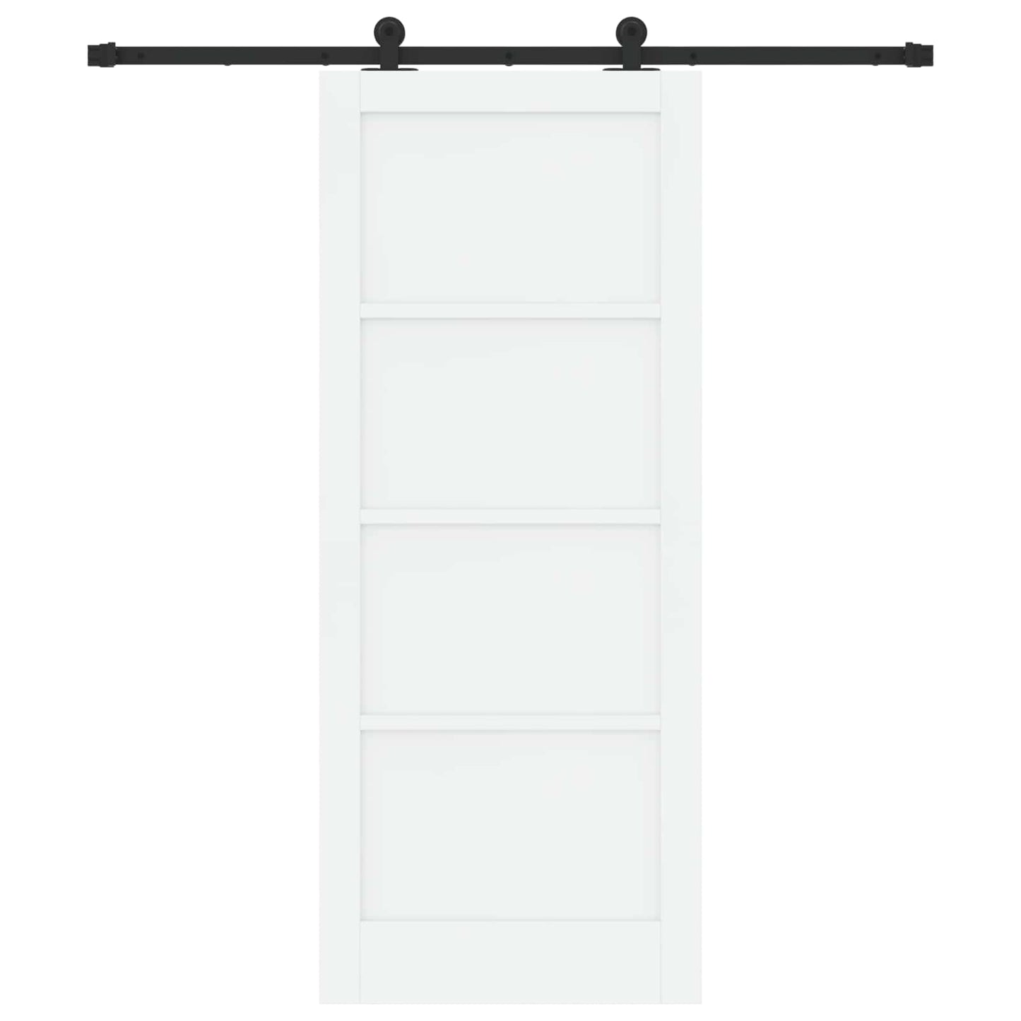 Skyvedør Hvit og svart 83 x 202 cm Heltre furu