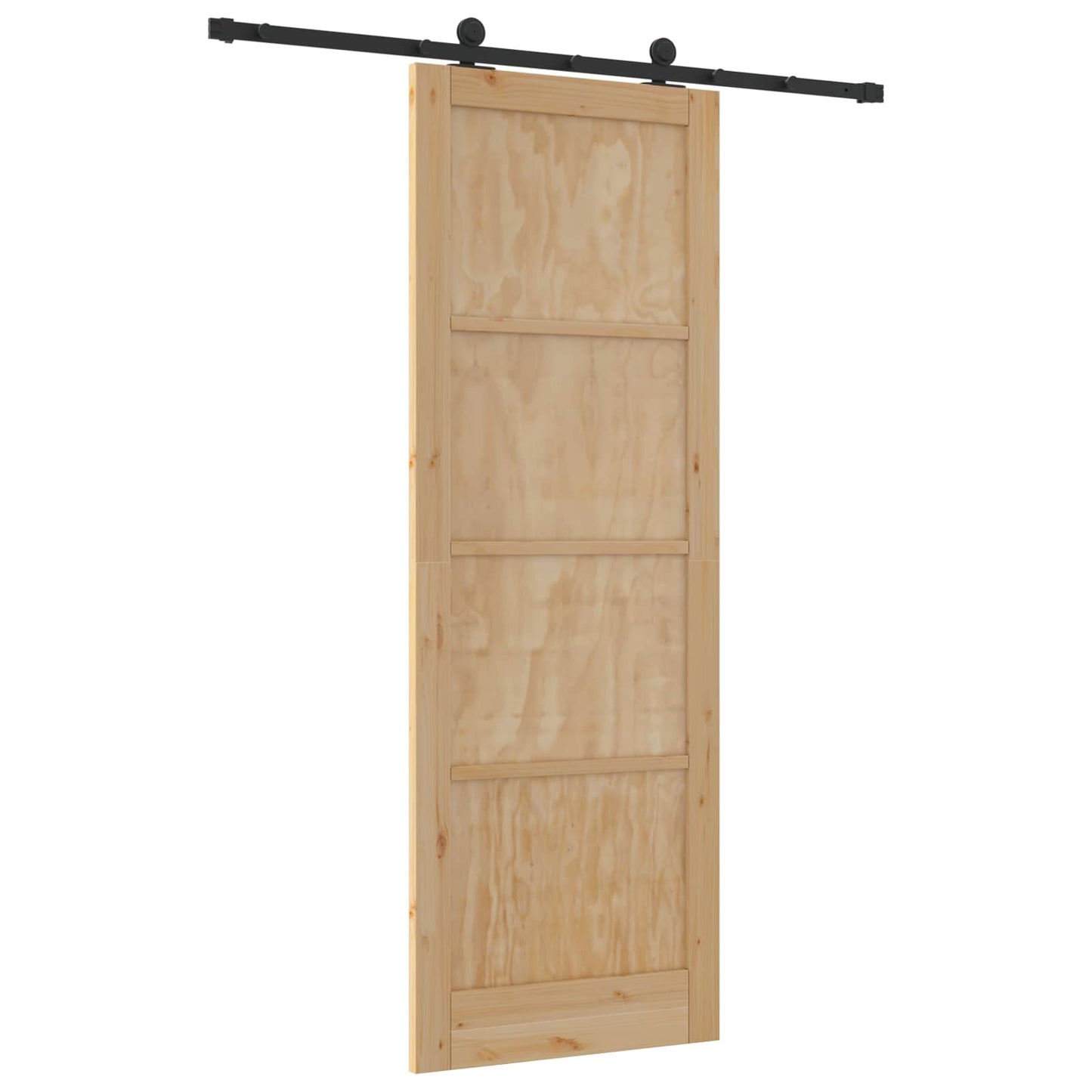 Skyvedør Naturlig og svart 83 x 232 cm Heltre furu