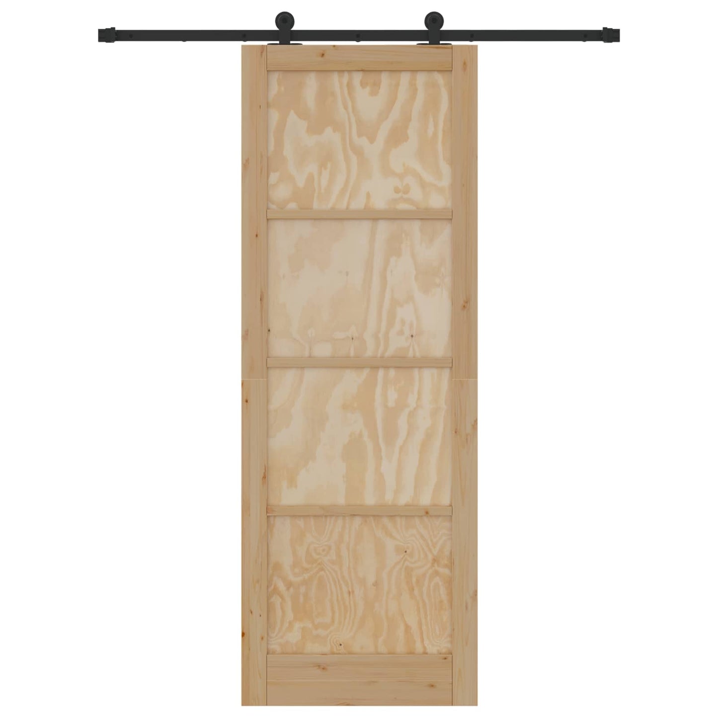 Skyvedør Naturlig og svart 83 x 232 cm Heltre furu