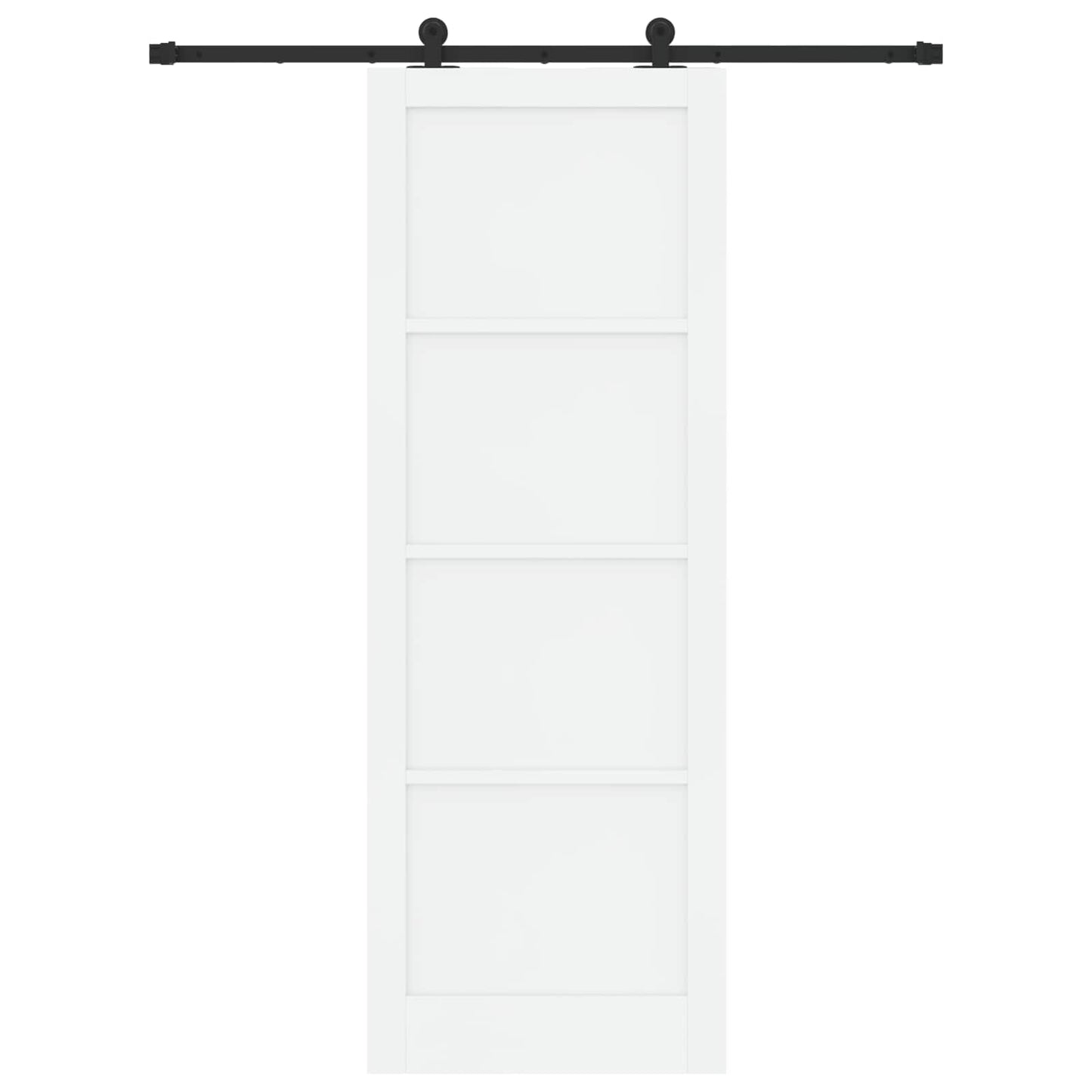 Skyvedør Hvit og svart 83 x 232 cm Heltre furu