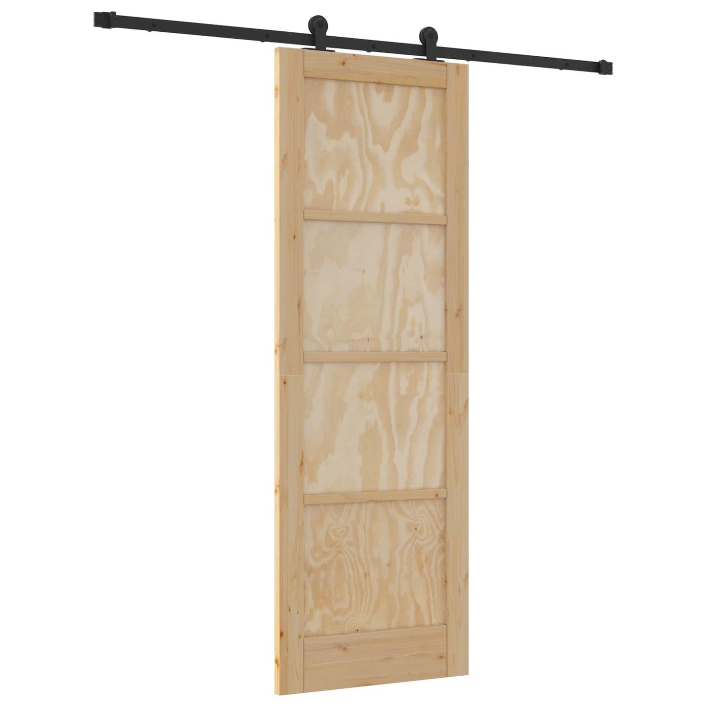 Skyvedør Naturlig og svart 73,5 x 211 cm Heltre furu