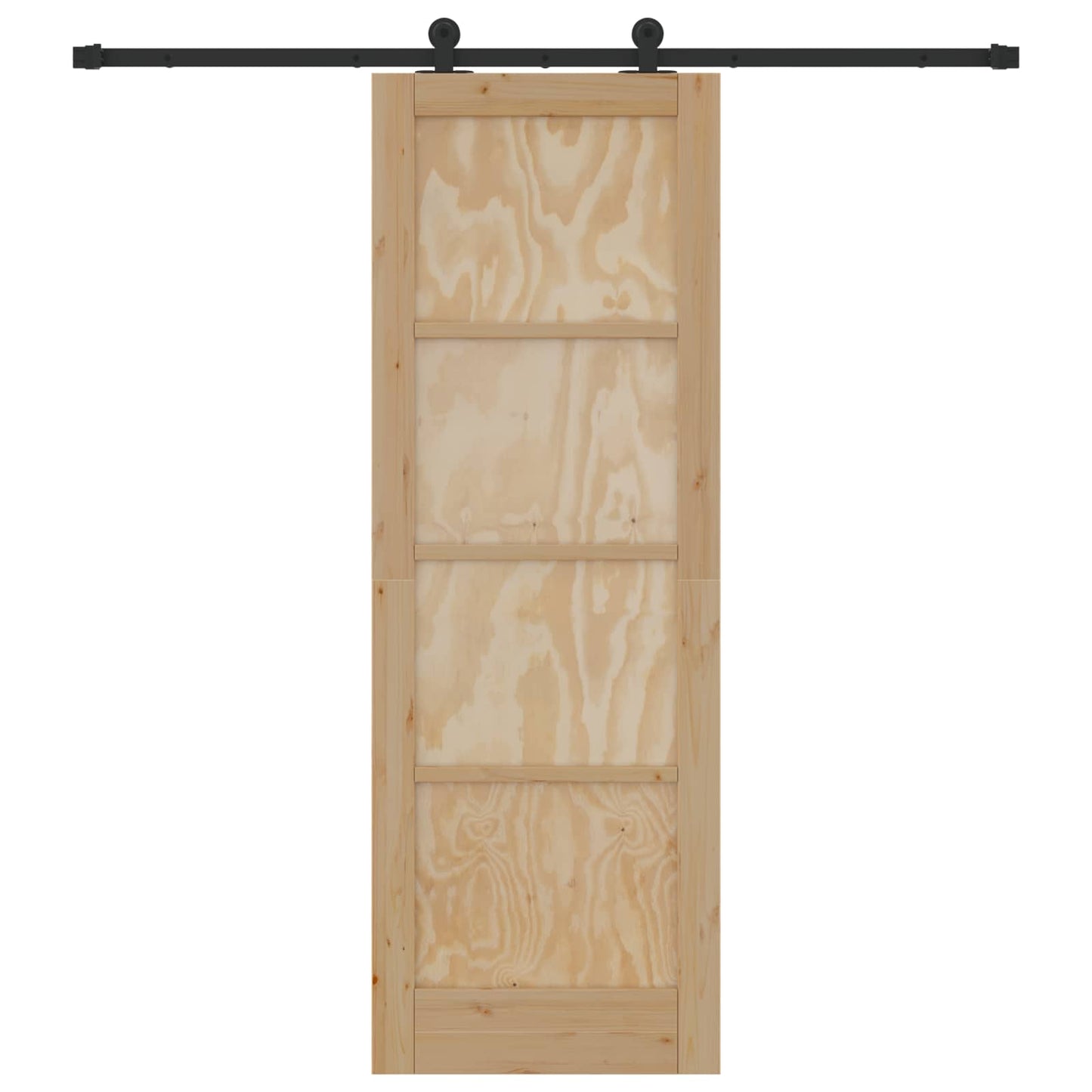 Skyvedør Naturlig og svart 73,5 x 211 cm Heltre furu