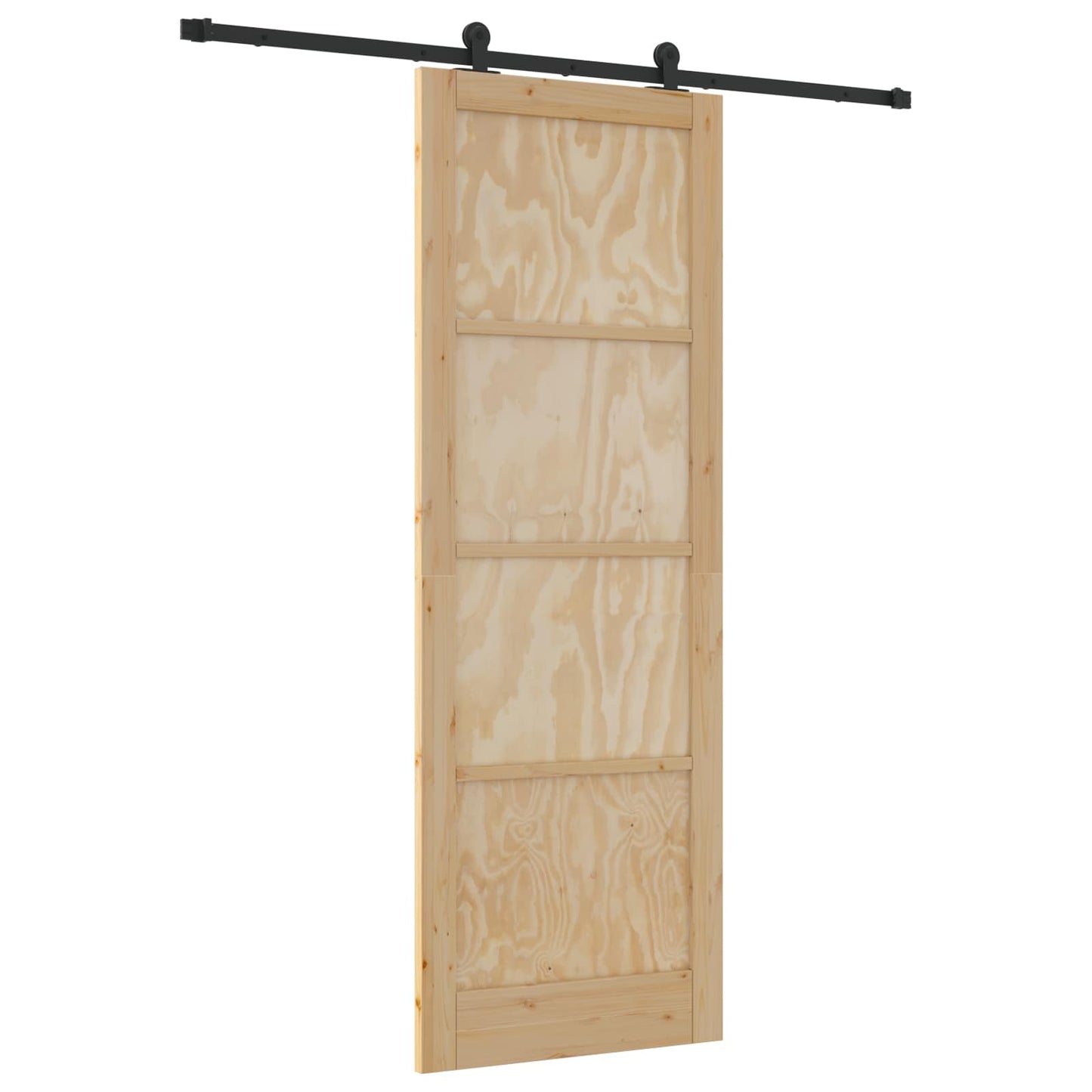 Skyvedør Naturlig og svart 83 x 232 cm Heltre furu