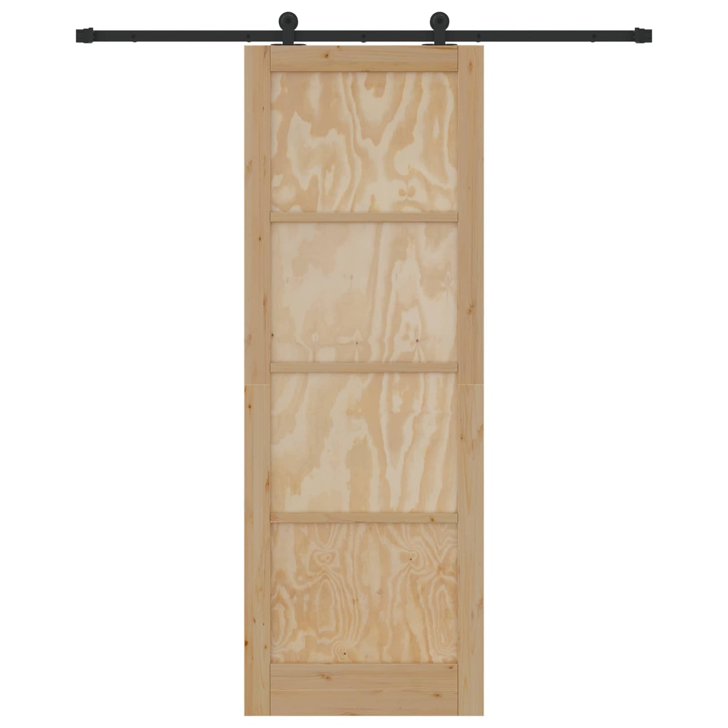 Skyvedør Naturlig og svart 83 x 232 cm Heltre furu