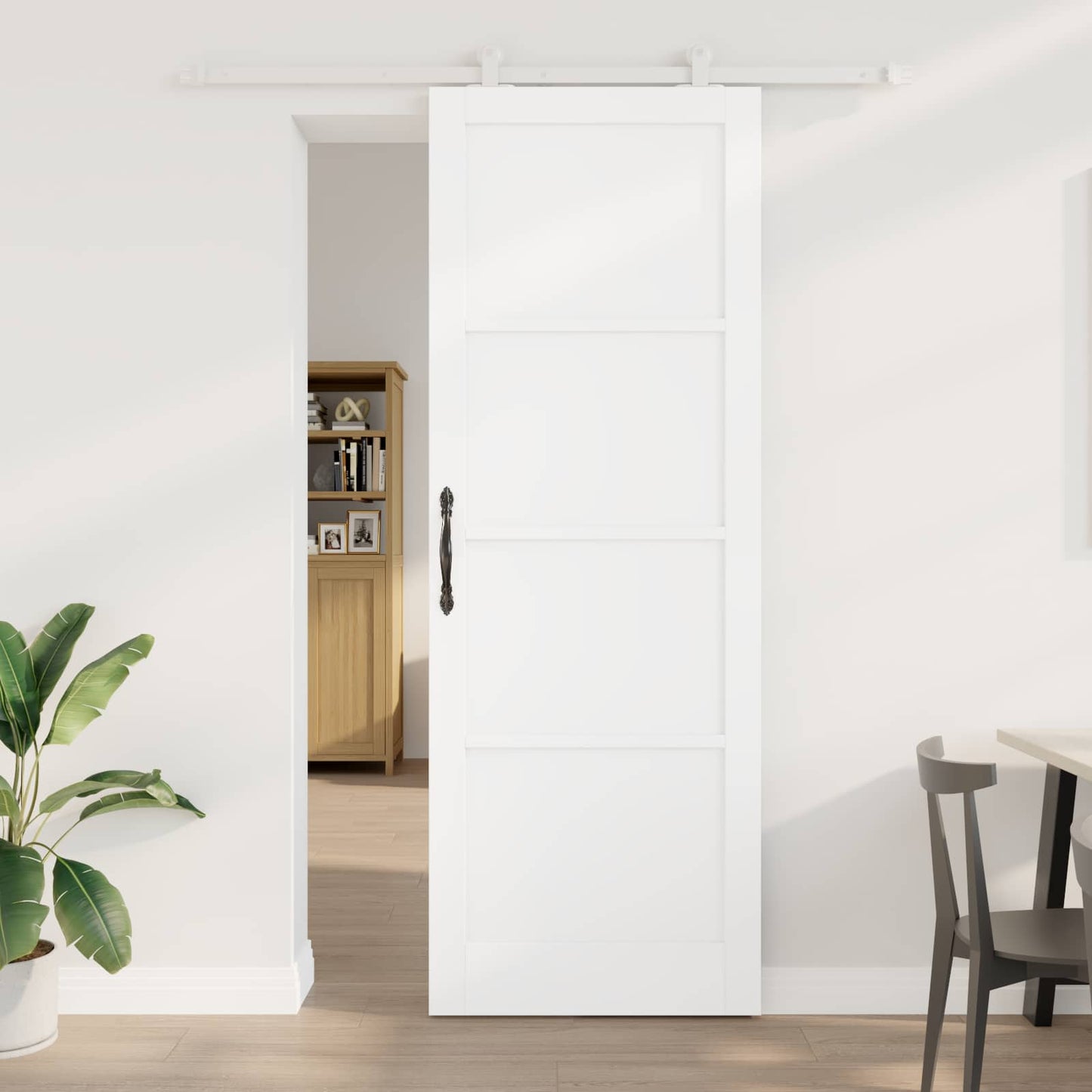 Skyvedør Hvit 83 x 232 cm Heltre furu