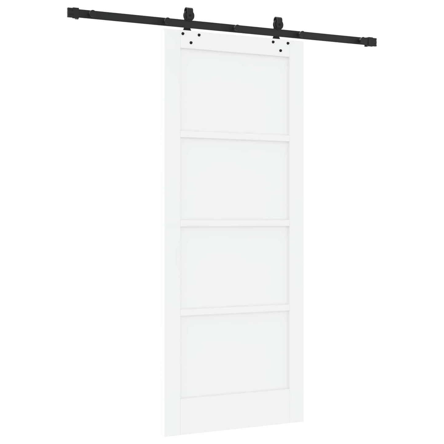 Skyvedør Hvit og svart 83 x 202 cm Heltre furu