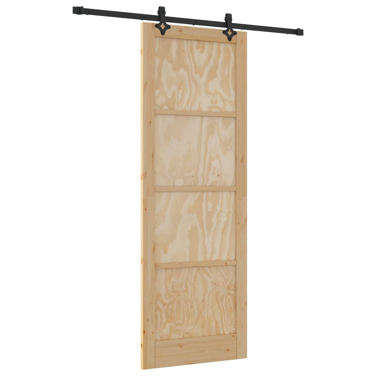 Skyvedør Naturlig og svart 83 x 232 cm Heltre furu
