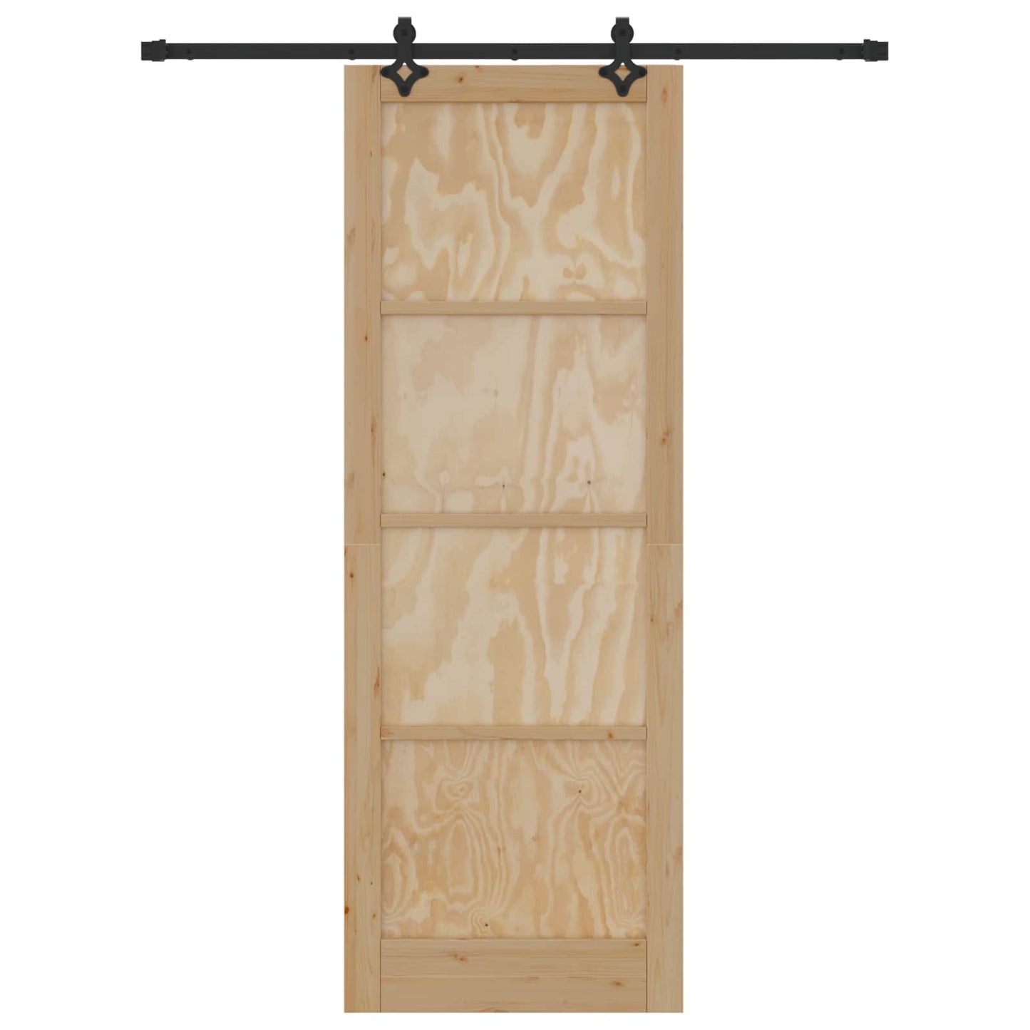 Skyvedør Naturlig og svart 83 x 232 cm Heltre furu
