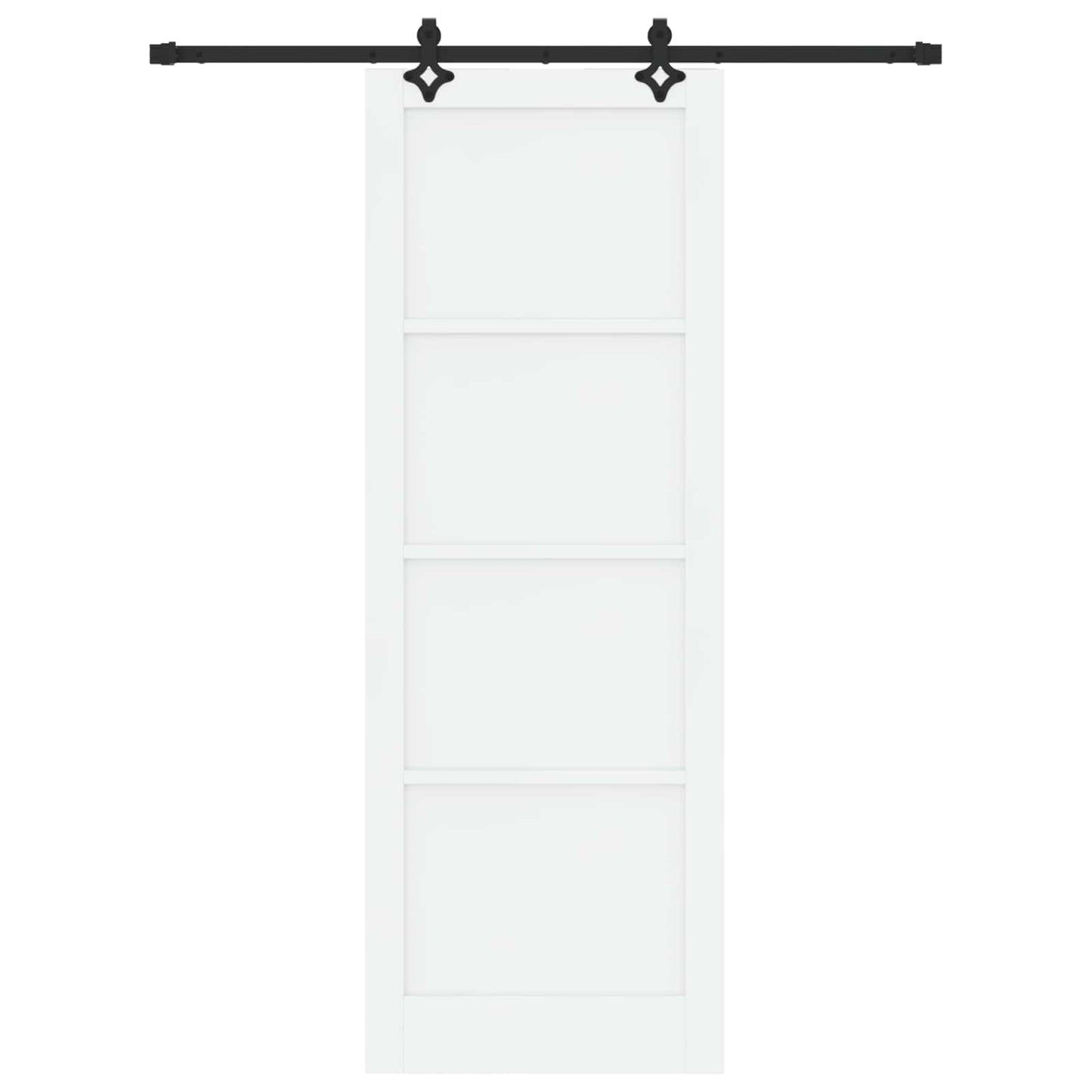Skyvedør Hvit og svart 83 x 232 cm Heltre furu