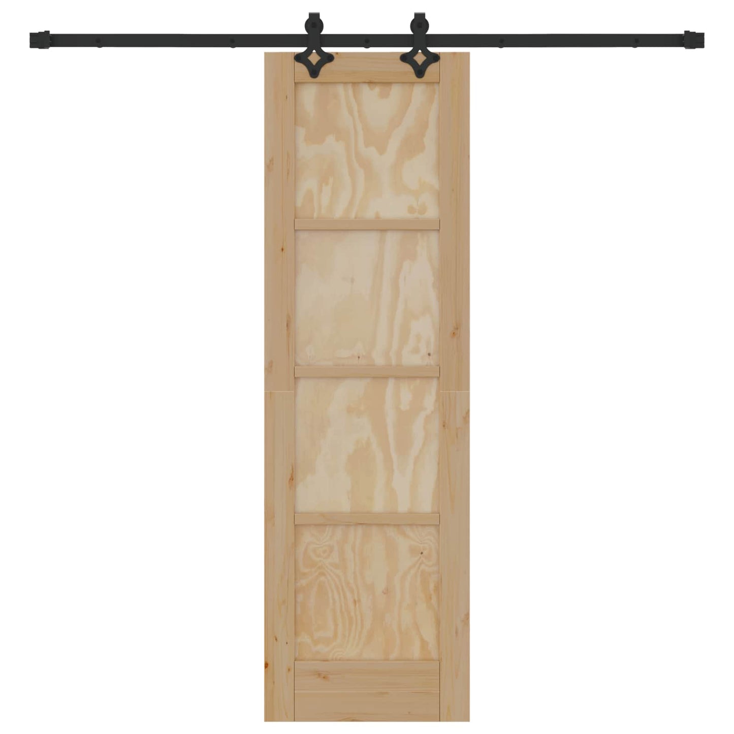 Skyvedør Naturlig og svart 61 x 198,5 cm Heltre furu