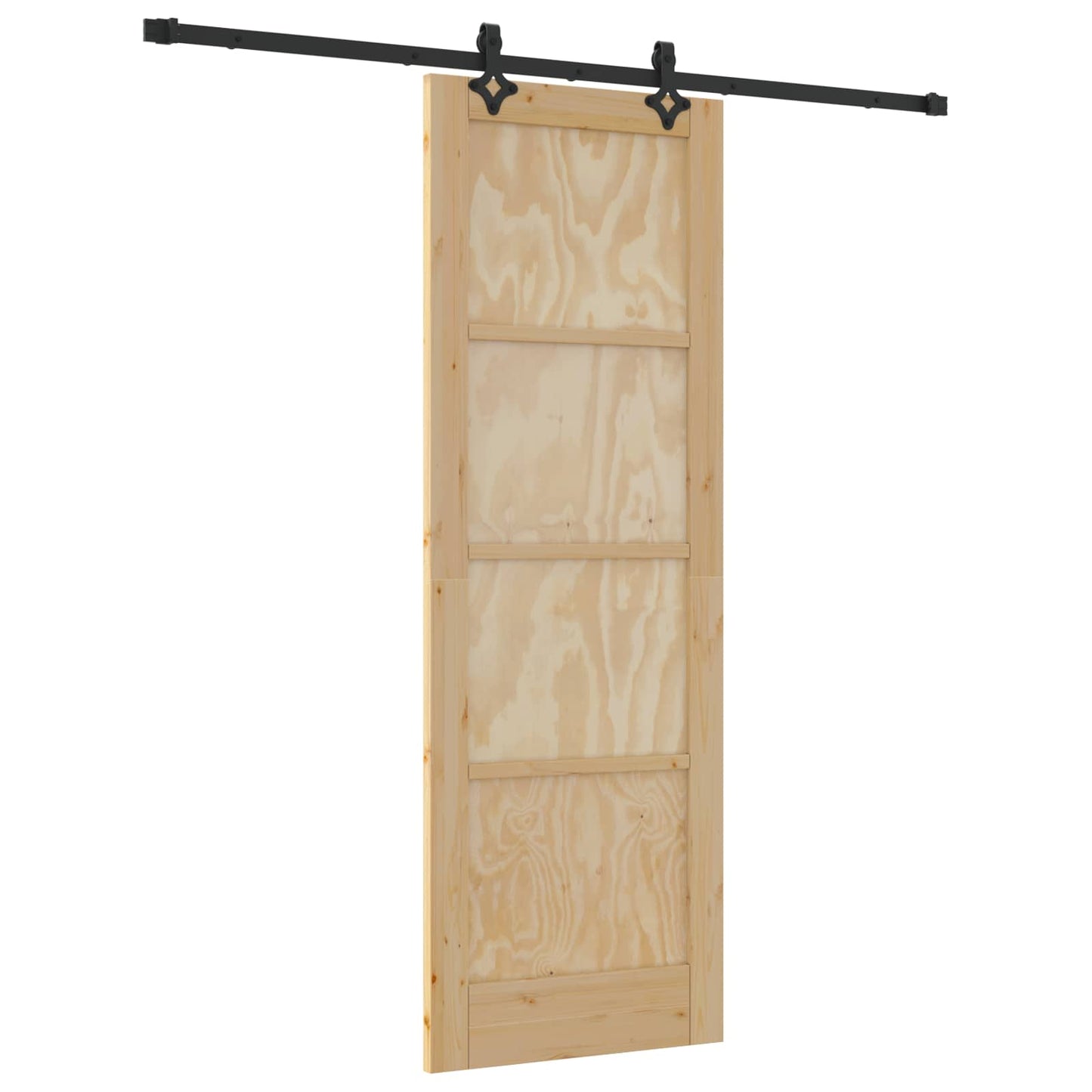 Skyvedør Naturlig og svart 73,5 x 211 cm Heltre furu