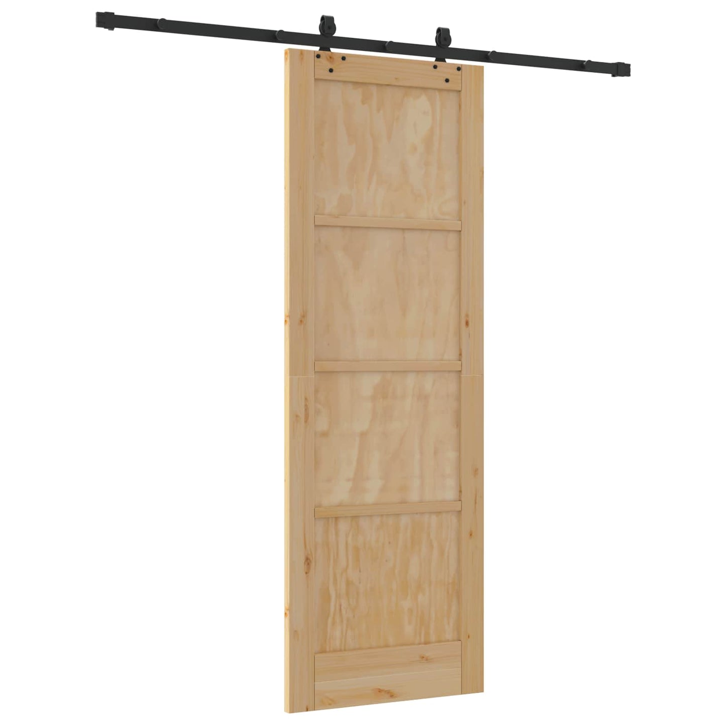 Skyvedør Naturlig og svart 73,5 x 211 cm Heltre furu