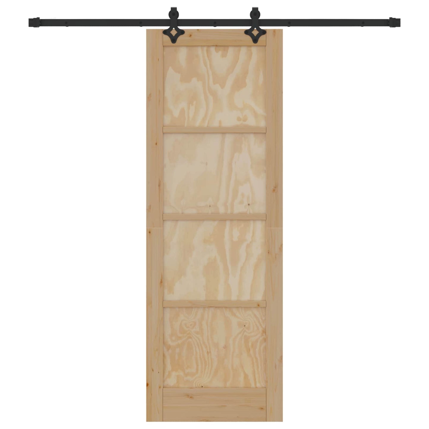 Skyvedør Naturlig og svart 73,5 x 211 cm Heltre furu