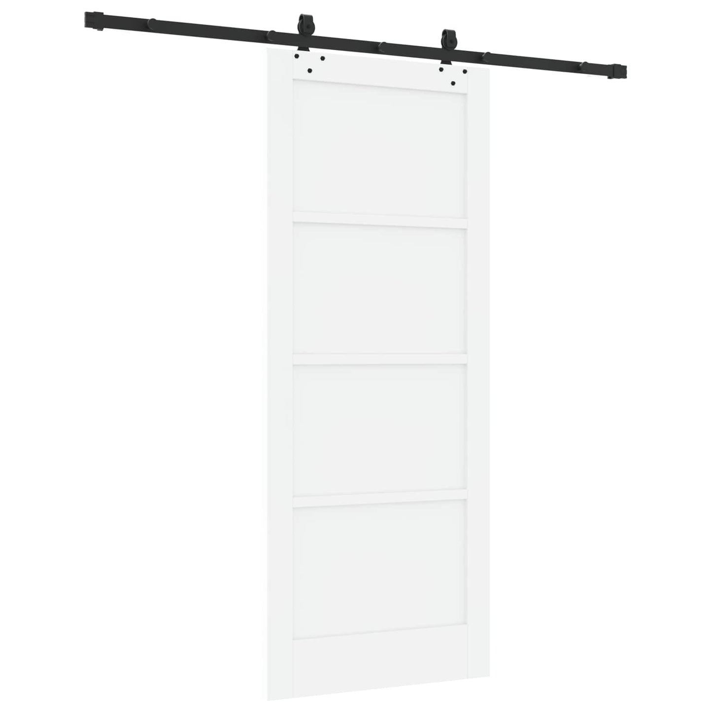 Skyvedør Hvit og svart 83 x 202 cm Heltre furu
