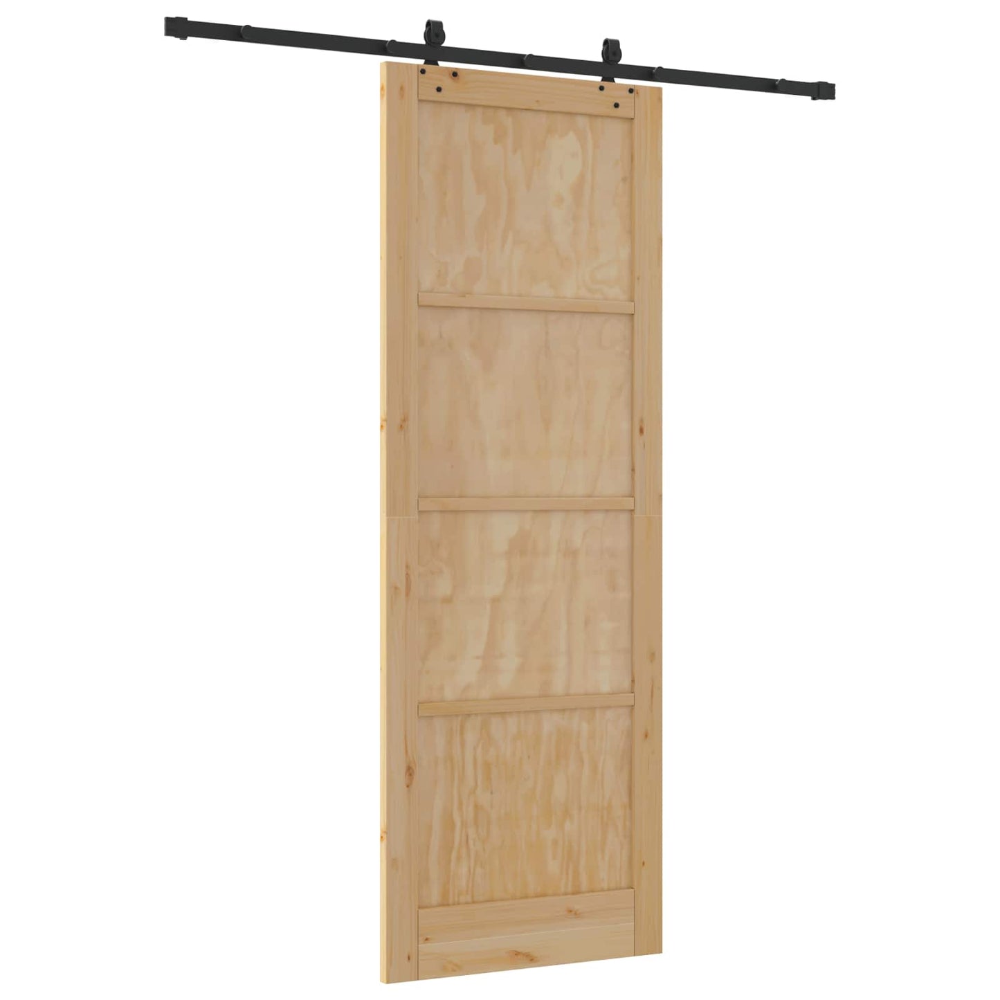 Skyvedør Naturlig og svart 83 x 232 cm Heltre furu