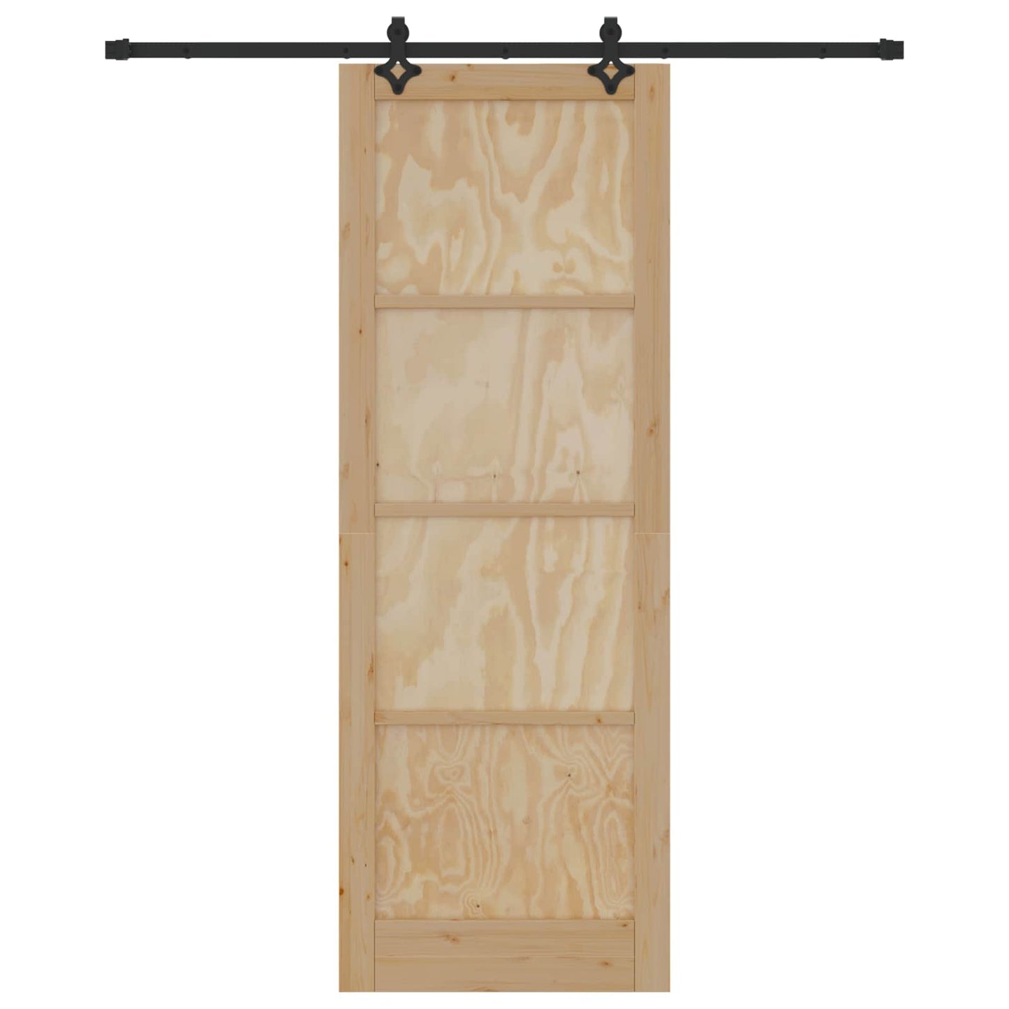 Skyvedør Naturlig og svart 83 x 232 cm Heltre furu