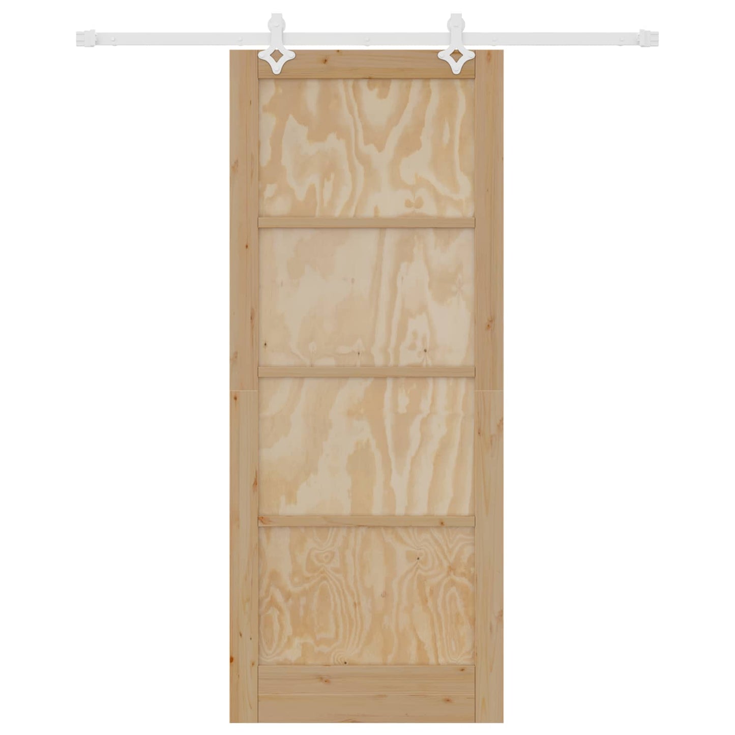 Skyvedør Naturlig og Hvit 86 x 211 cm Heltre furu
