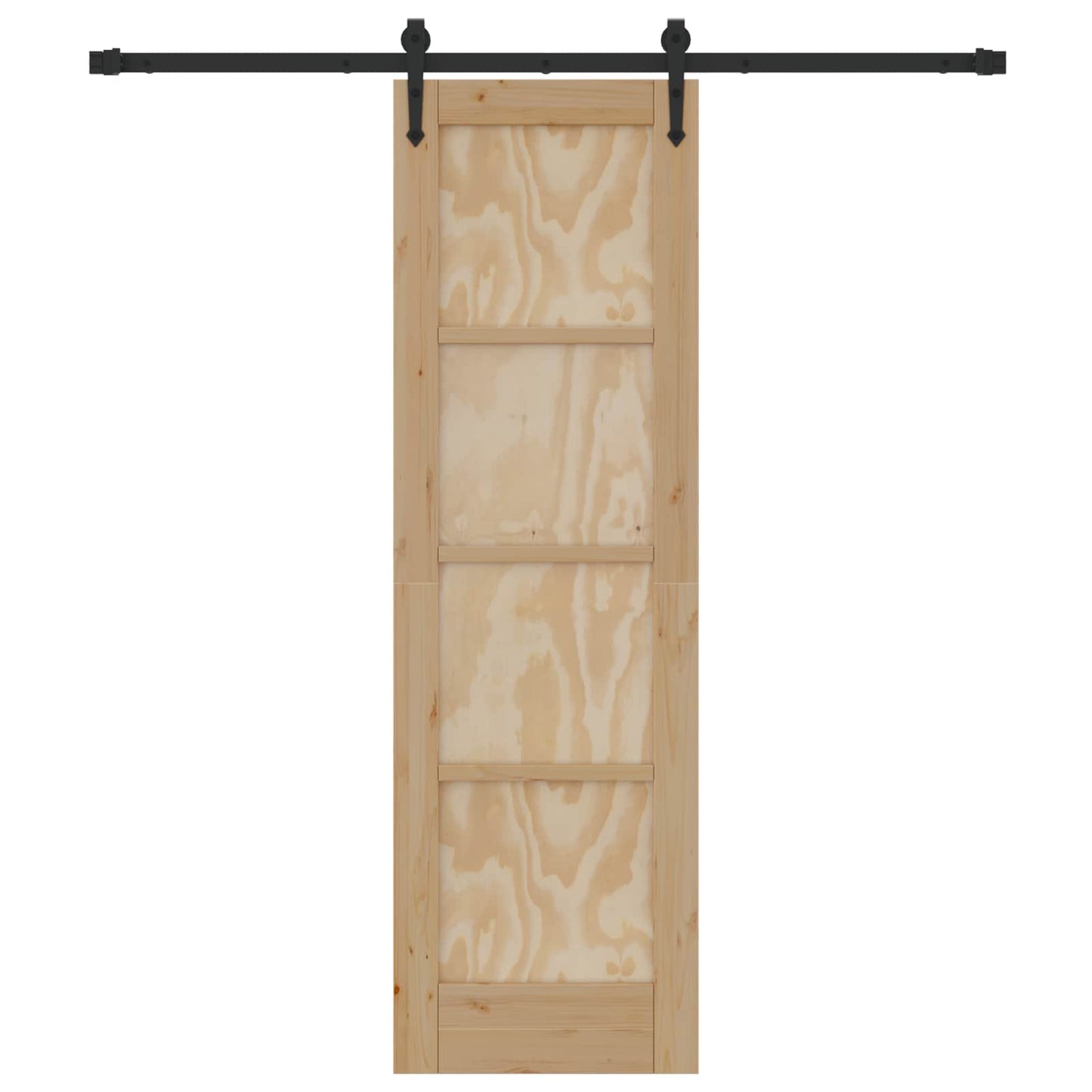 Skyvedør ORKDAL Naturlig og svart 61 x 198,5 cm Heltre furu